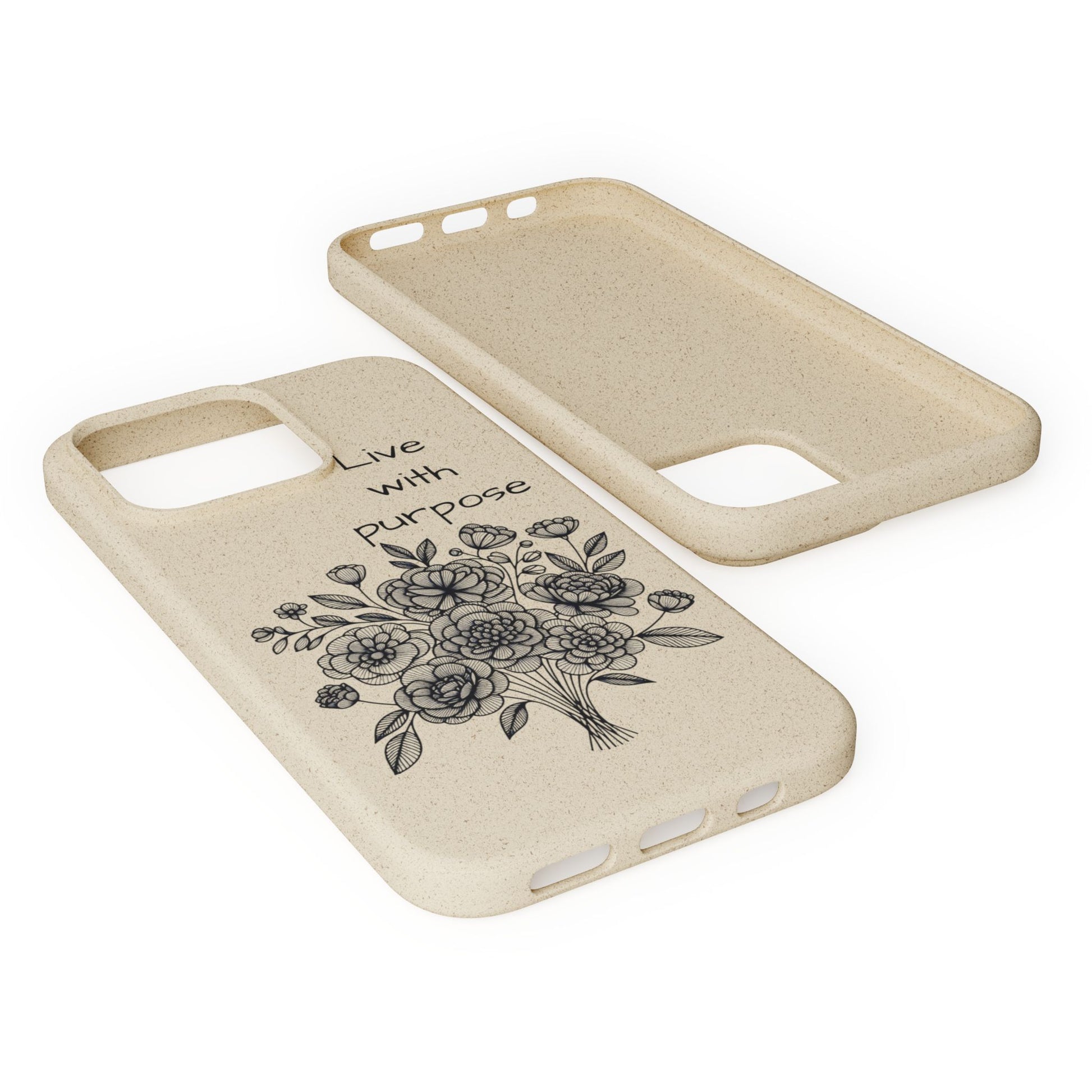 Biodegradable Phone Case | Eco-Friendly Floral Design | 'Live with Purpose' | Sustainable Gift, Nature Lover's Accessory, Green Living [...]