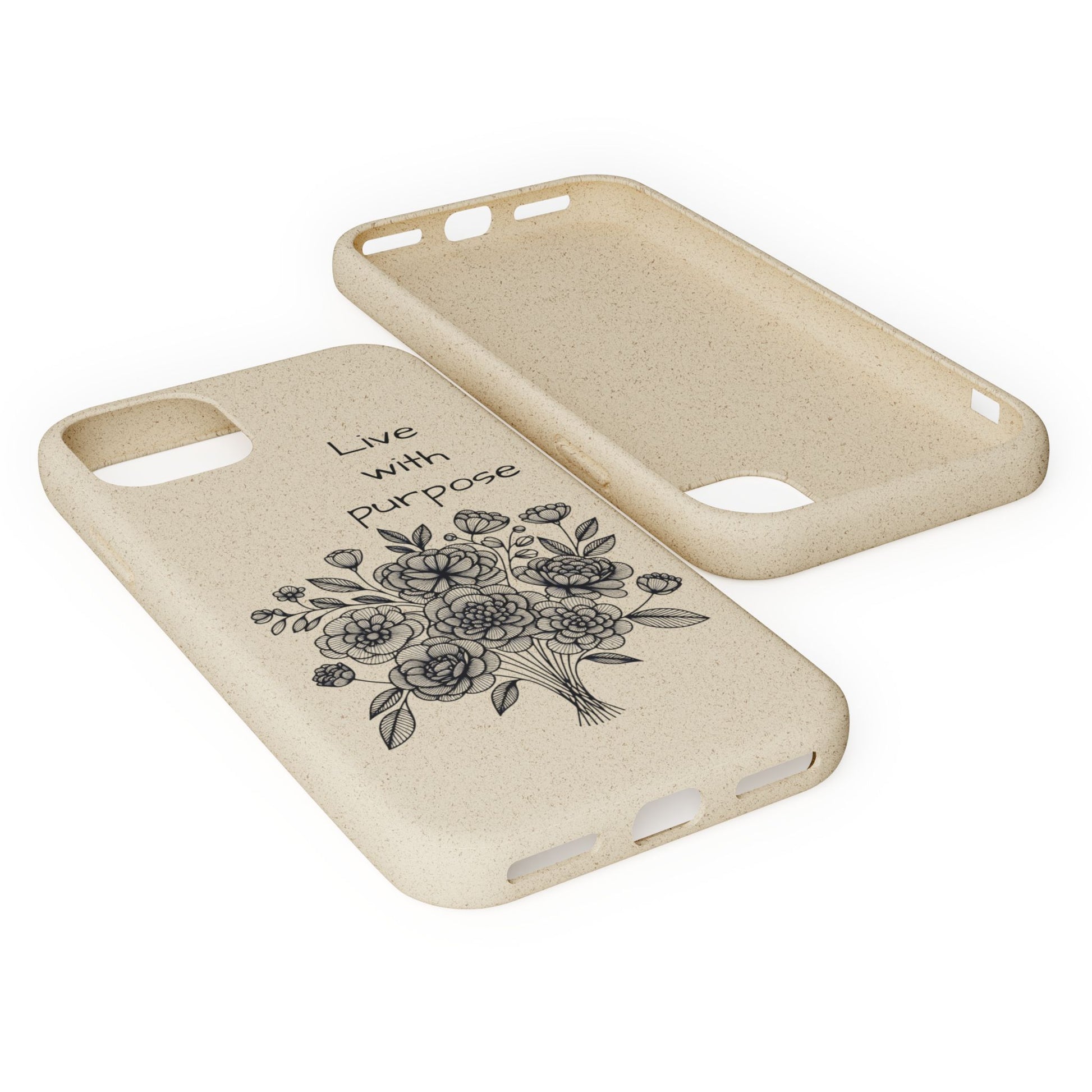 Biodegradable Phone Case | Eco-Friendly Floral Design | 'Live with Purpose' | Sustainable Gift, Nature Lover's Accessory, Green Living [...]