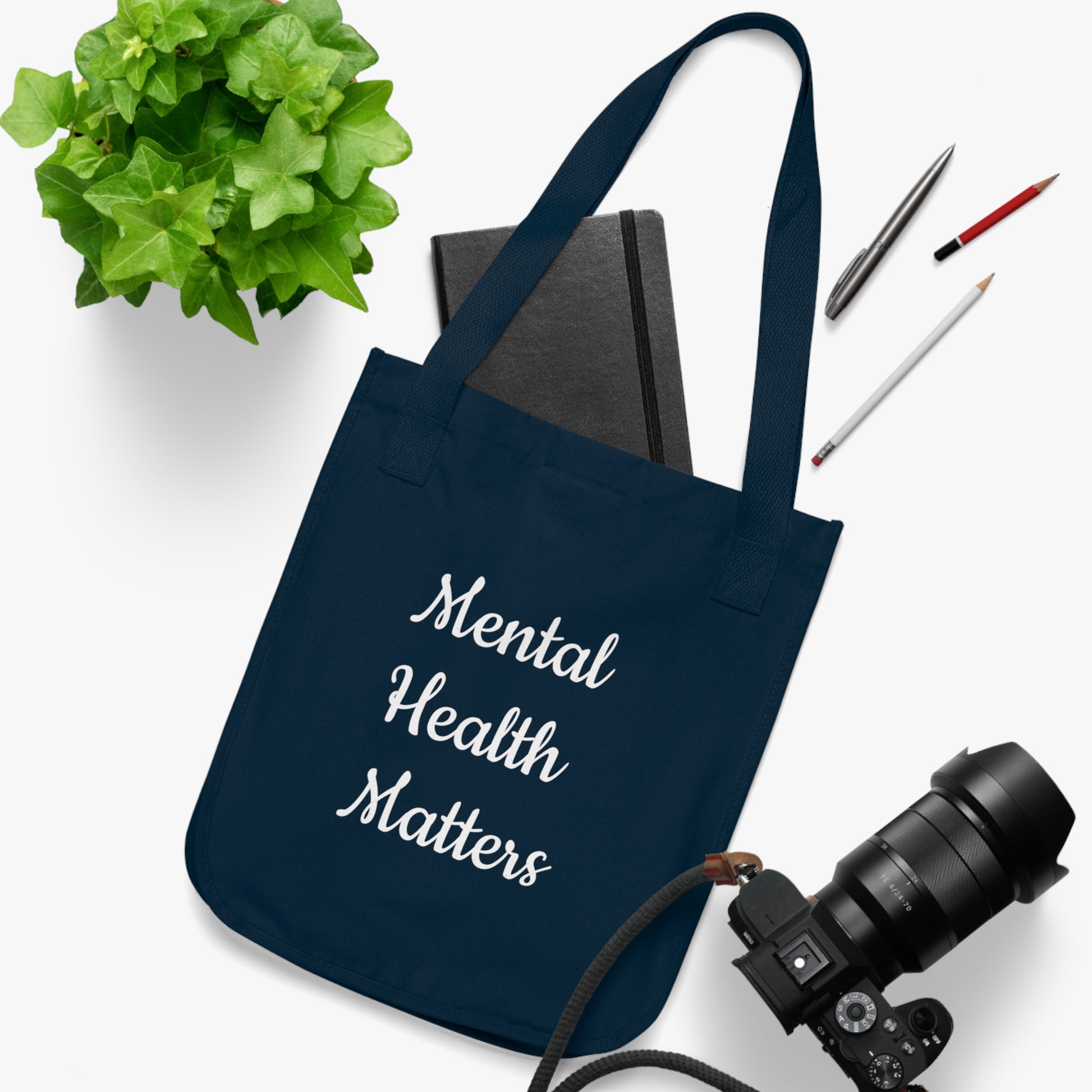 Mental Health Awareness Organic Canvas Tote Bag, Eco-Friendly Shopper, Sustainable Gift, Mental Health Matters, Reusable Grocery Bag