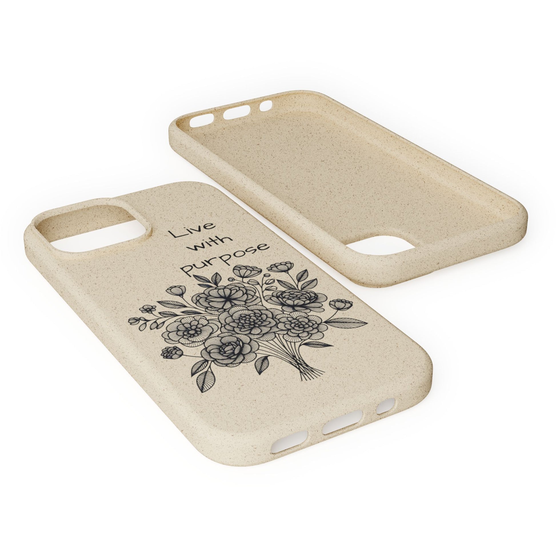Biodegradable Phone Case | Eco-Friendly Floral Design | 'Live with Purpose' | Sustainable Gift, Nature Lover's Accessory, Green Living [...]
