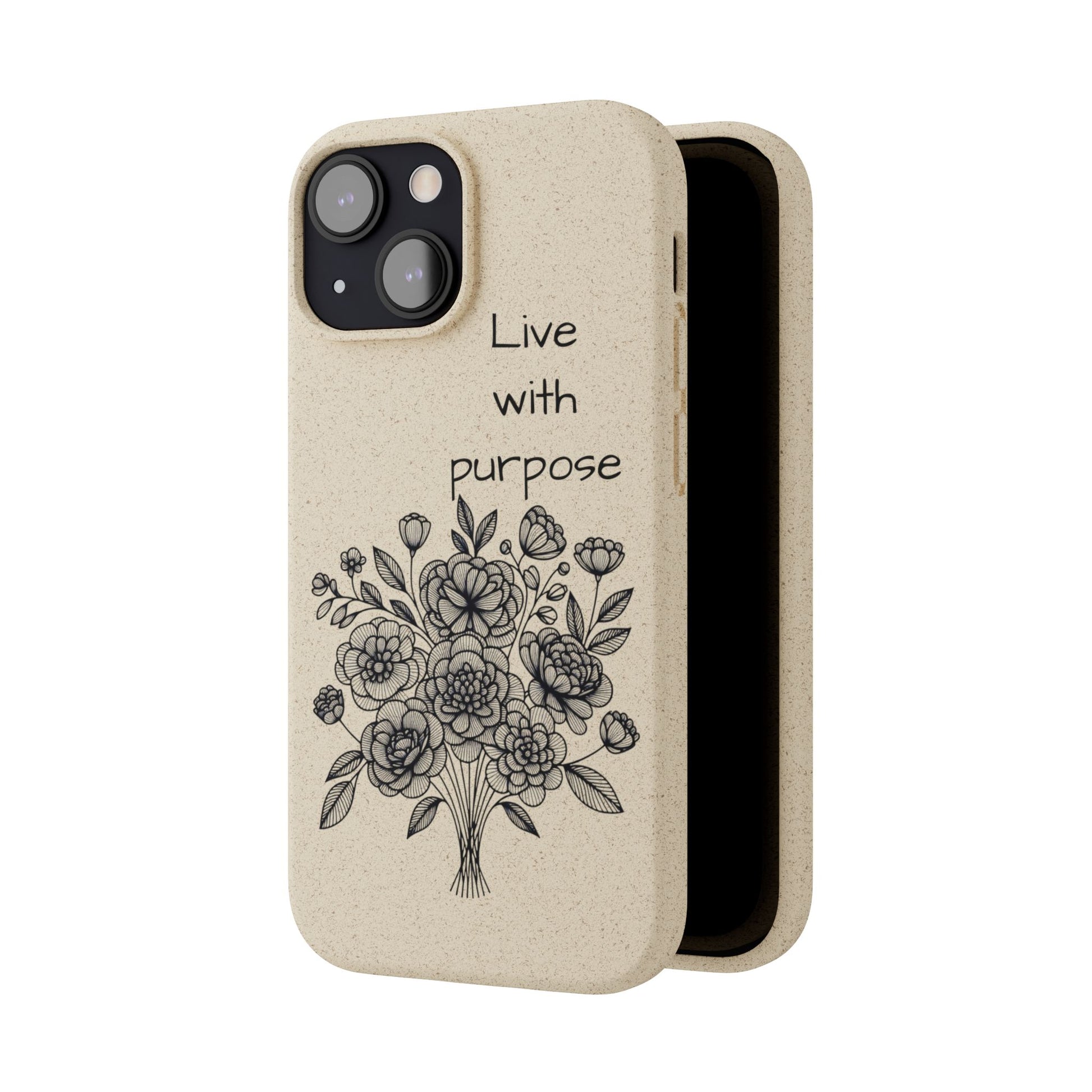 Biodegradable Phone Case | Eco-Friendly Floral Design | 'Live with Purpose' | Sustainable Gift, Nature Lover's Accessory, Green Living [...]