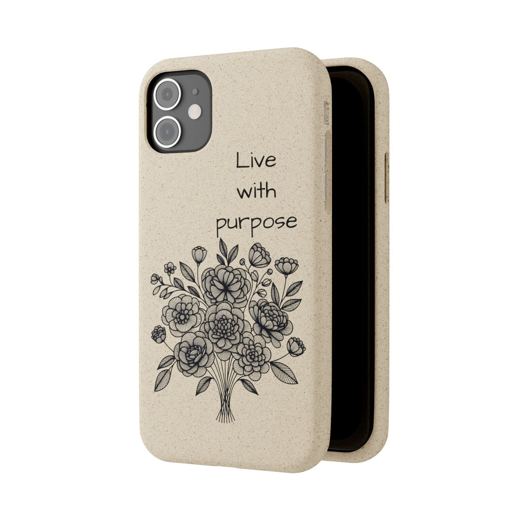 Biodegradable Phone Case | Eco-Friendly Floral Design | 'Live with Purpose' | Sustainable Gift, Nature Lover's Accessory, Green Living [...]