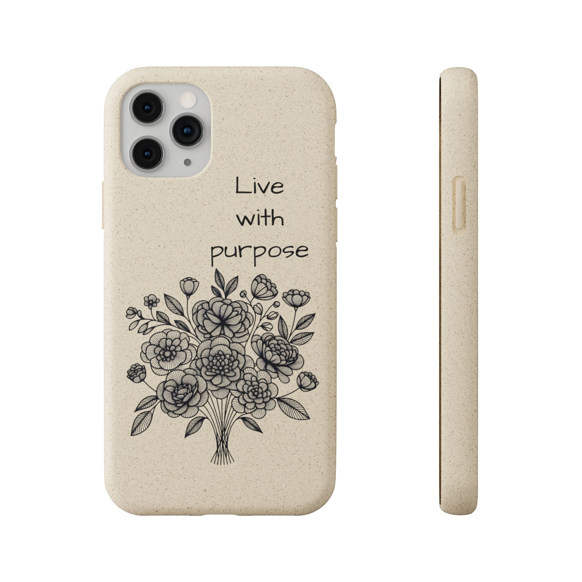 Biodegradable Phone Case | Eco-Friendly Floral Design | 'Live with Purpose' | Sustainable Gift, Nature Lover's Accessory, Green Living [...]