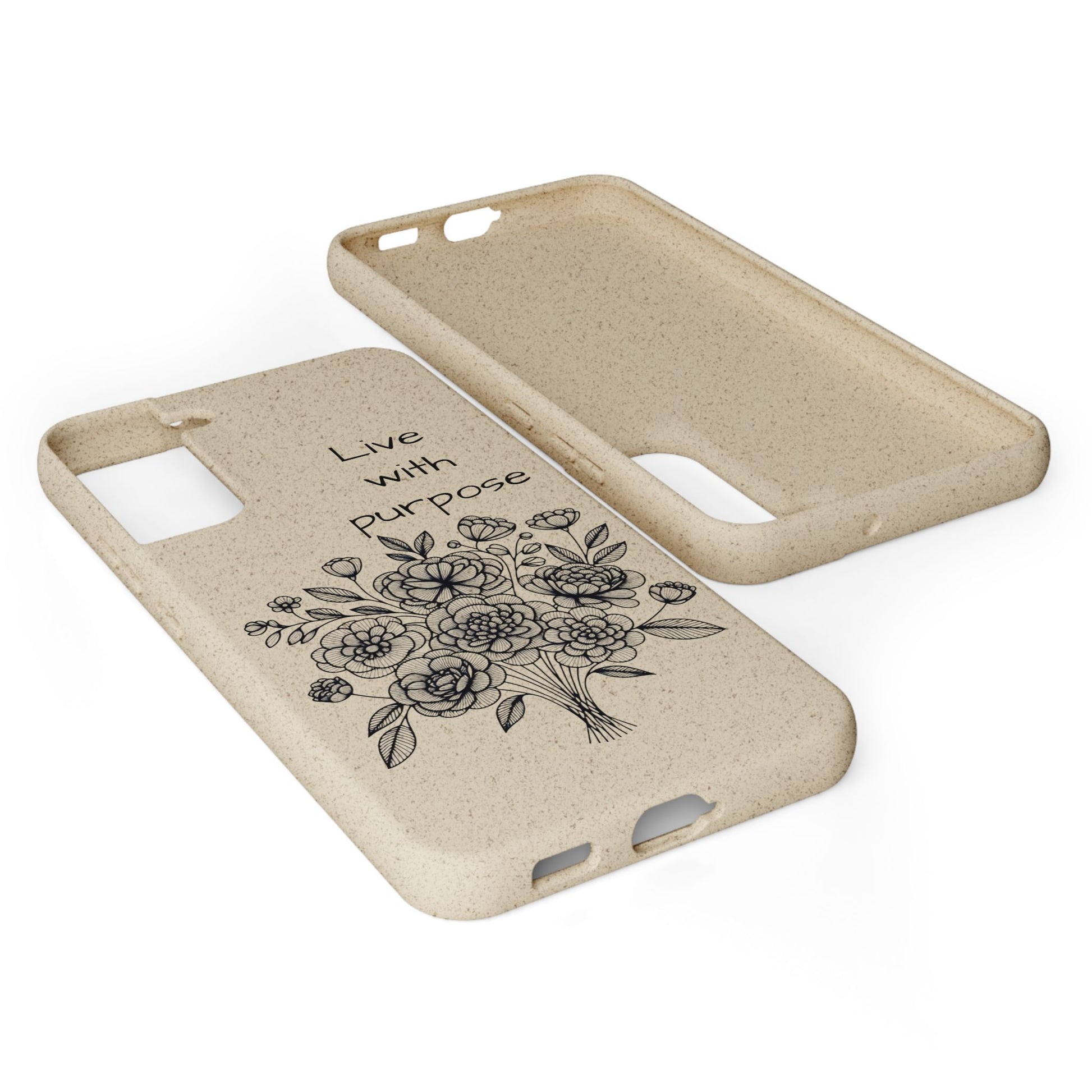 Biodegradable Phone Case | Eco-Friendly Floral Design | 'Live with Purpose' | Sustainable Gift, Nature Lover's Accessory, Green Living [...]
