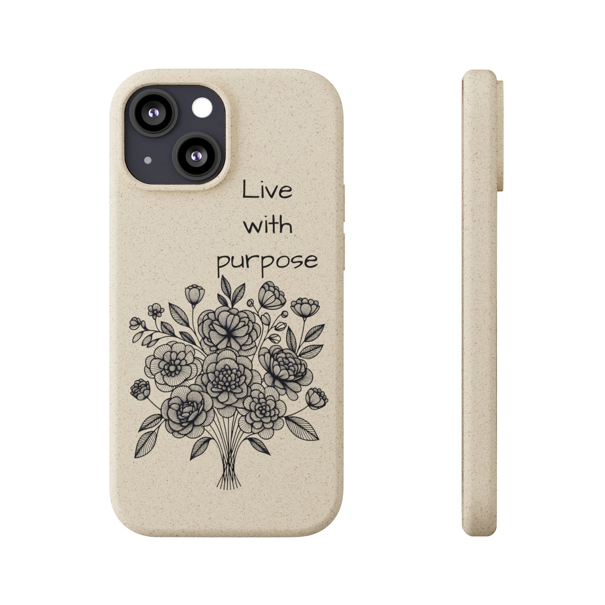 Biodegradable Phone Case | Eco-Friendly Floral Design | 'Live with Purpose' | Sustainable Gift, Nature Lover's Accessory, Green Living [...]