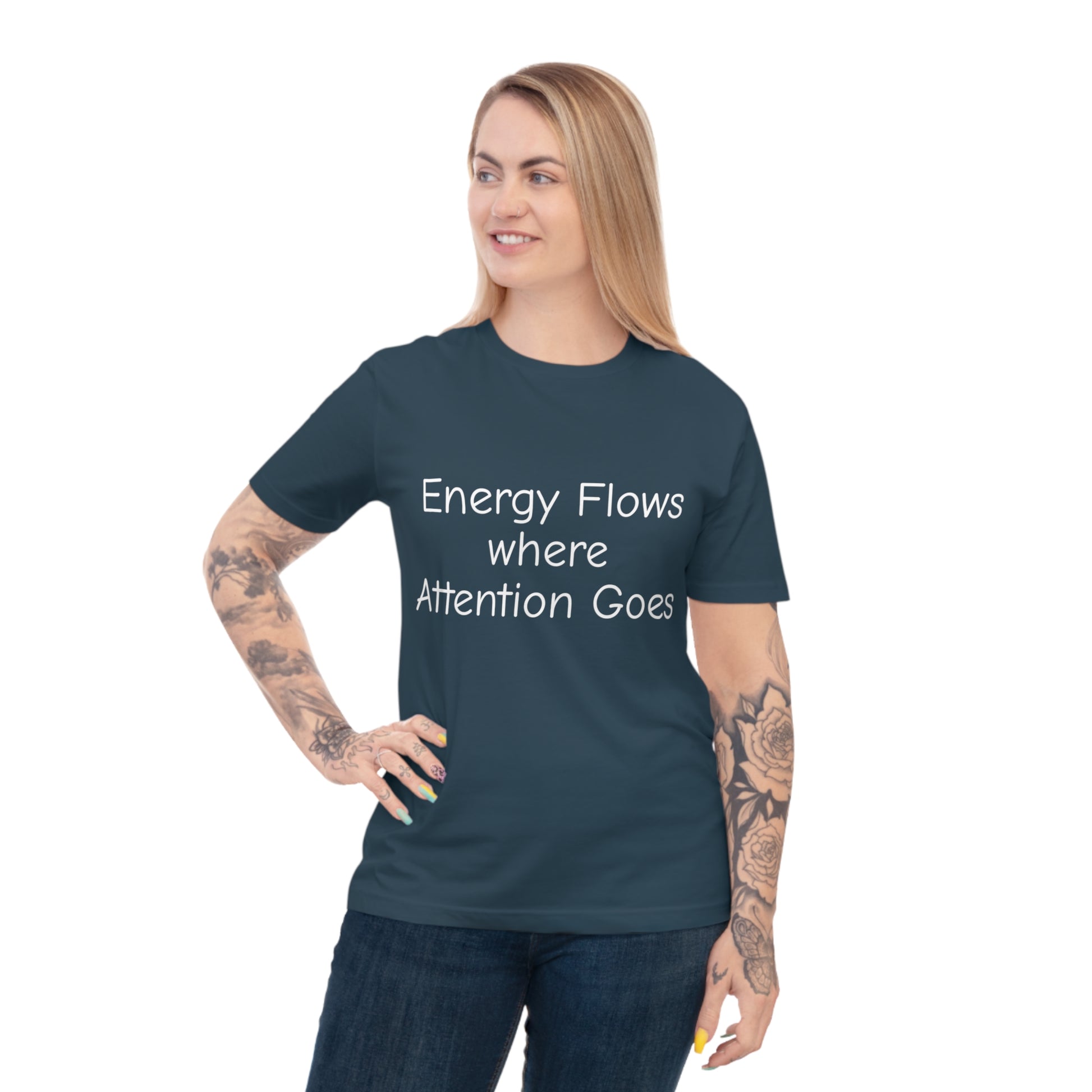 Positive Energy T-Shirt, Inspirational Tee for Mindfulness, Unisex Jersey Shirt, Gift for Friends, Motivational Apparel