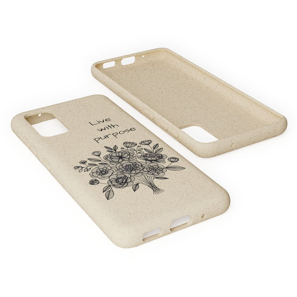 Biodegradable Phone Case | Eco-Friendly Floral Design | 'Live with Purpose' | Sustainable Gift, Nature Lover's Accessory, Green Living [...]