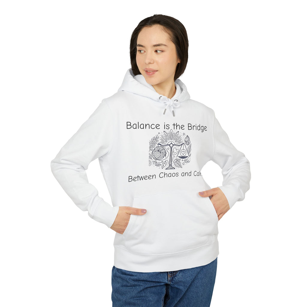 Balance is the Bridge Hoodie | Unisex Sweatshirt for Mindfulness, Self-Care, Motivation, Gift for Yoga Lovers, Cozy Casualwear