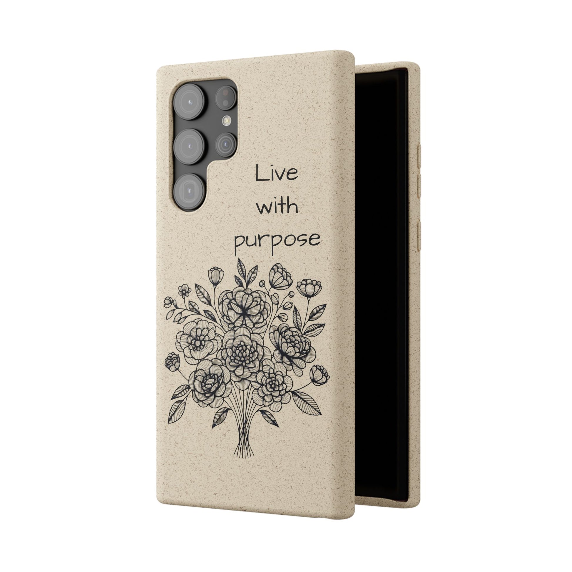Biodegradable Phone Case | Eco-Friendly Floral Design | 'Live with Purpose' | Sustainable Gift, Nature Lover's Accessory, Green Living [...]
