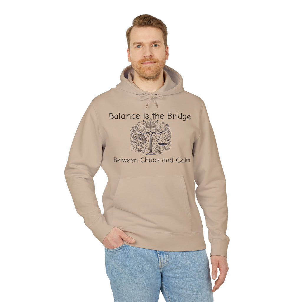Balance is the Bridge Hoodie | Unisex Sweatshirt for Mindfulness, Self-Care, Motivation, Gift for Yoga Lovers, Cozy Casualwear