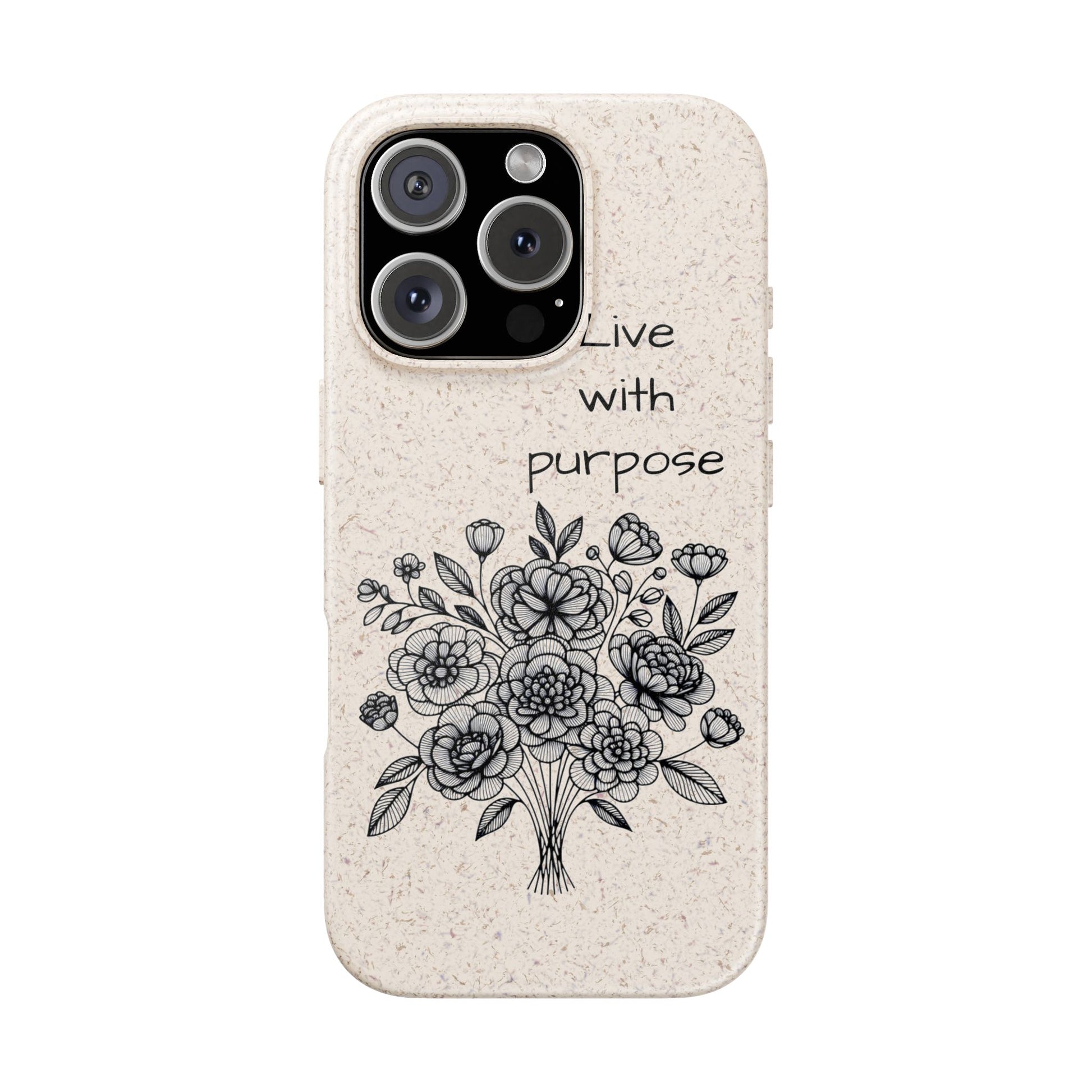Biodegradable Phone Case | Eco-Friendly Floral Design | 'Live with Purpose' | Sustainable Gift, Nature Lover's Accessory, Green Living [...]