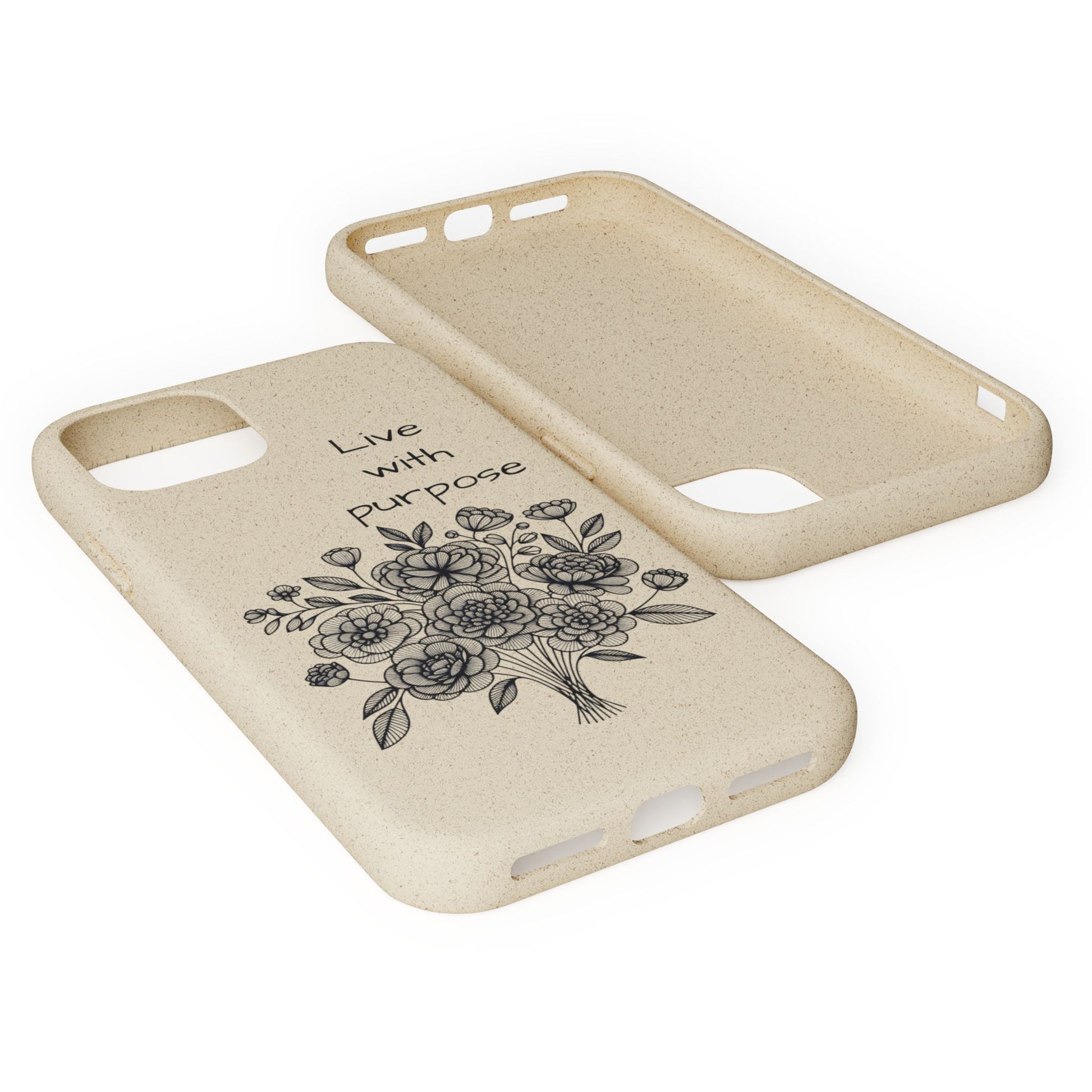 Biodegradable Phone Case | Eco-Friendly Floral Design | 'Live with Purpose' | Sustainable Gift, Nature Lover's Accessory, Green Living [...]