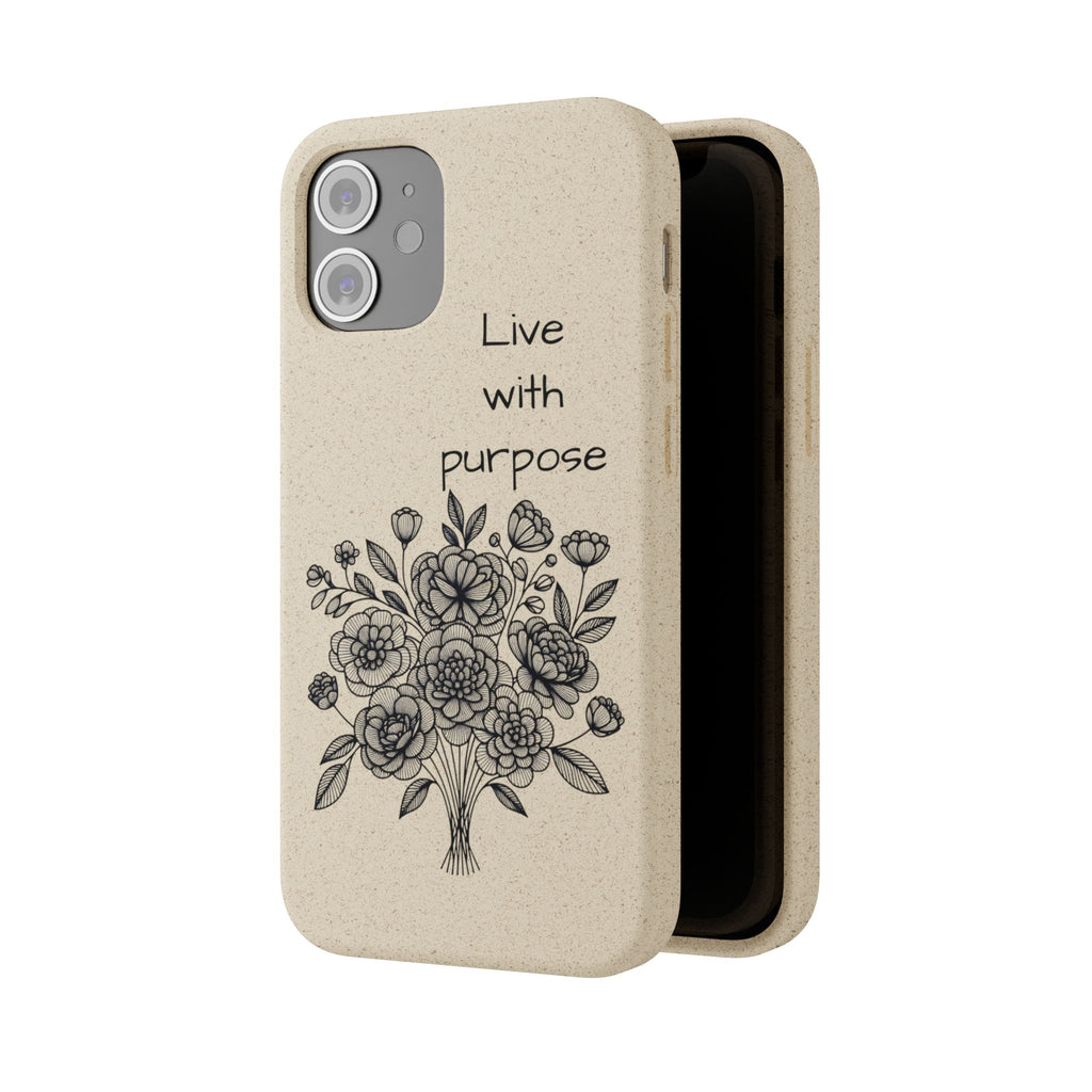 Biodegradable Phone Case | Eco-Friendly Floral Design | 'Live with Purpose' | Sustainable Gift, Nature Lover's Accessory, Green Living [...]