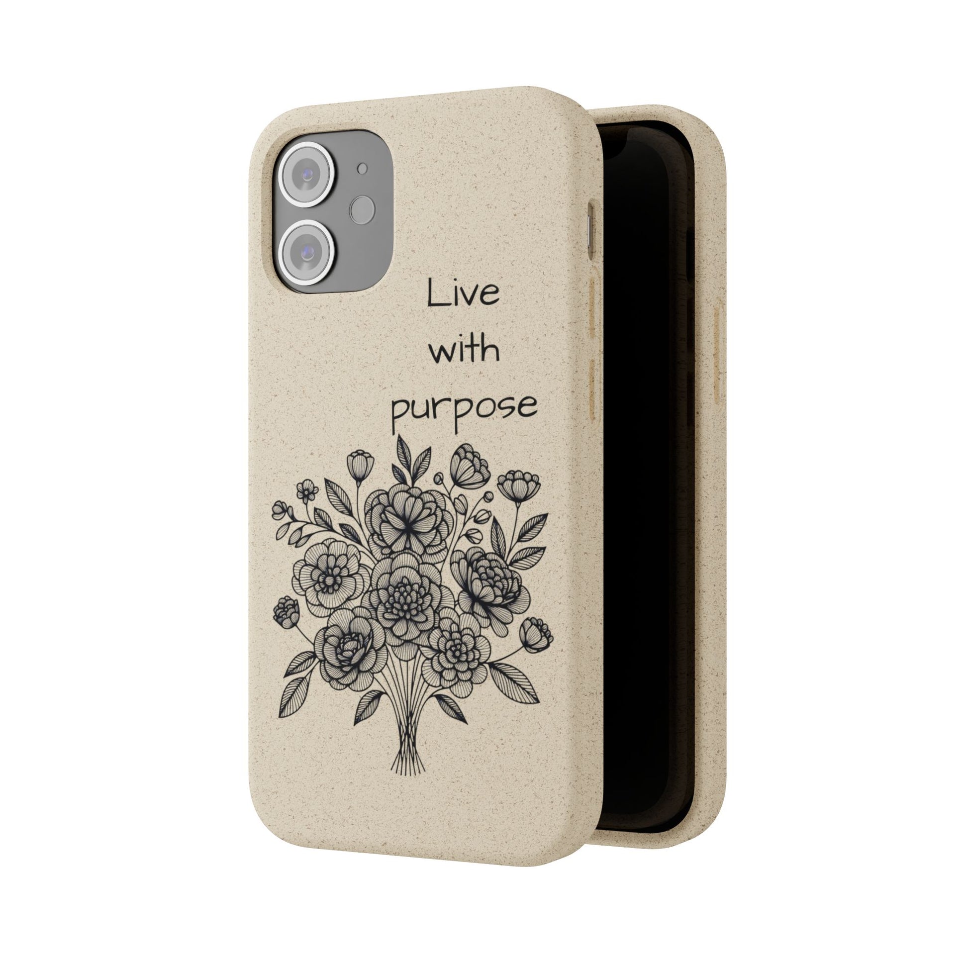Biodegradable Phone Case | Eco-Friendly Floral Design | 'Live with Purpose' | Sustainable Gift, Nature Lover's Accessory, Green Living [...]