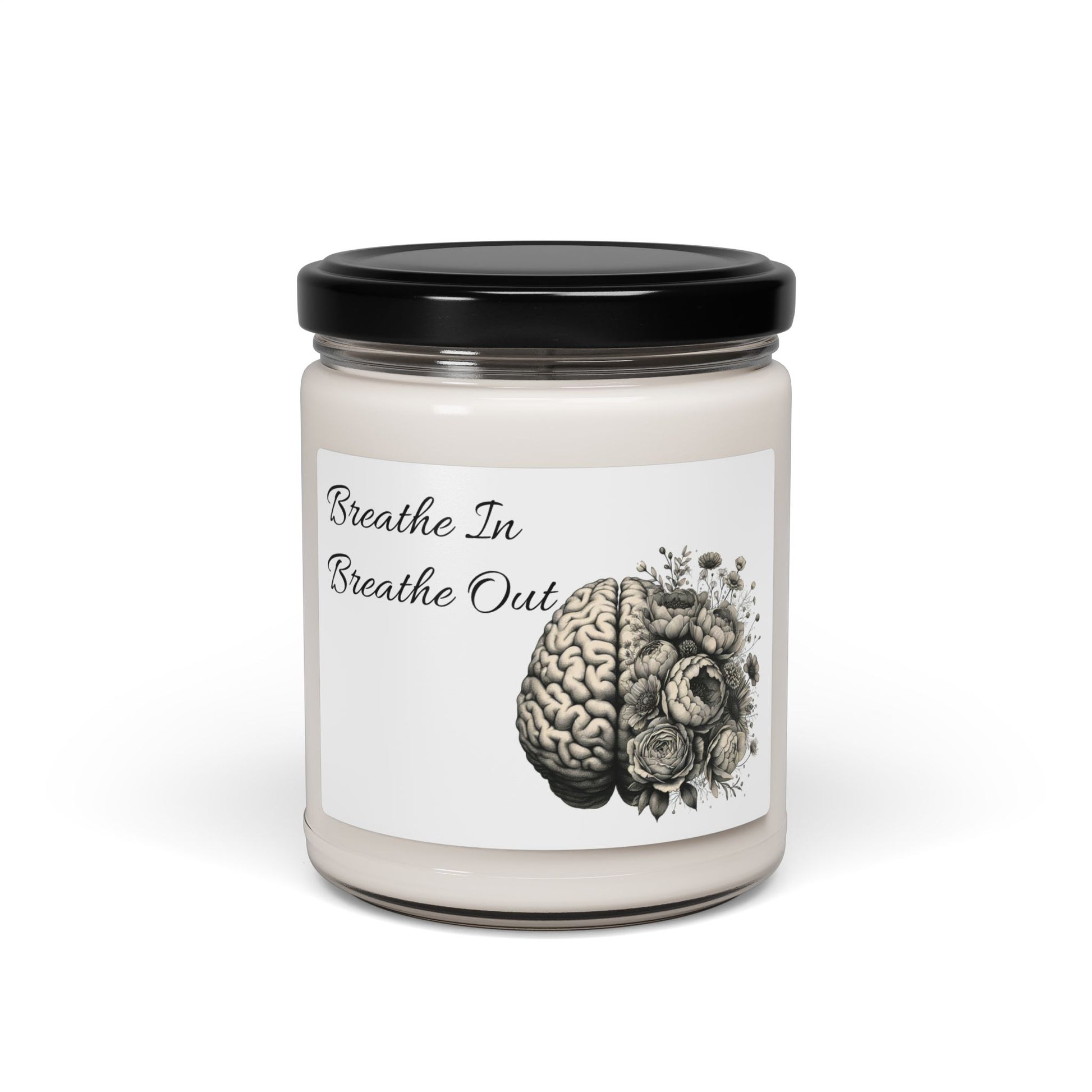 Relaxing Scented Soy Candle - "Breathe In Breathe Out" | Mindfulness Gift, Home Decor, Self-Care, Aromatherapy
