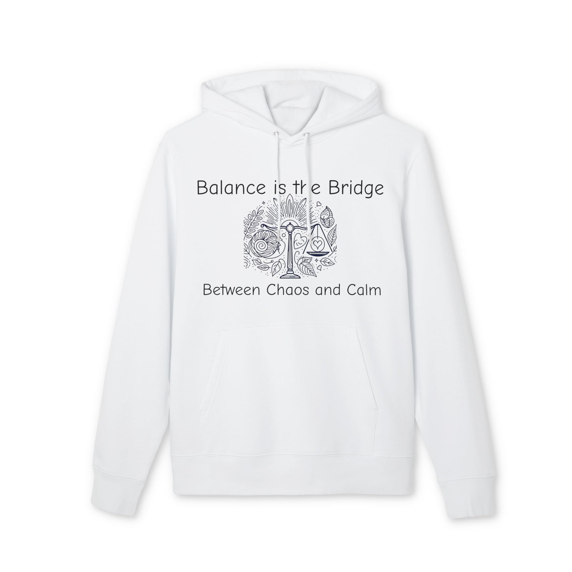 Balance is the Bridge Hoodie | Unisex Sweatshirt for Mindfulness, Self-Care, Motivation, Gift for Yoga Lovers, Cozy Casualwear