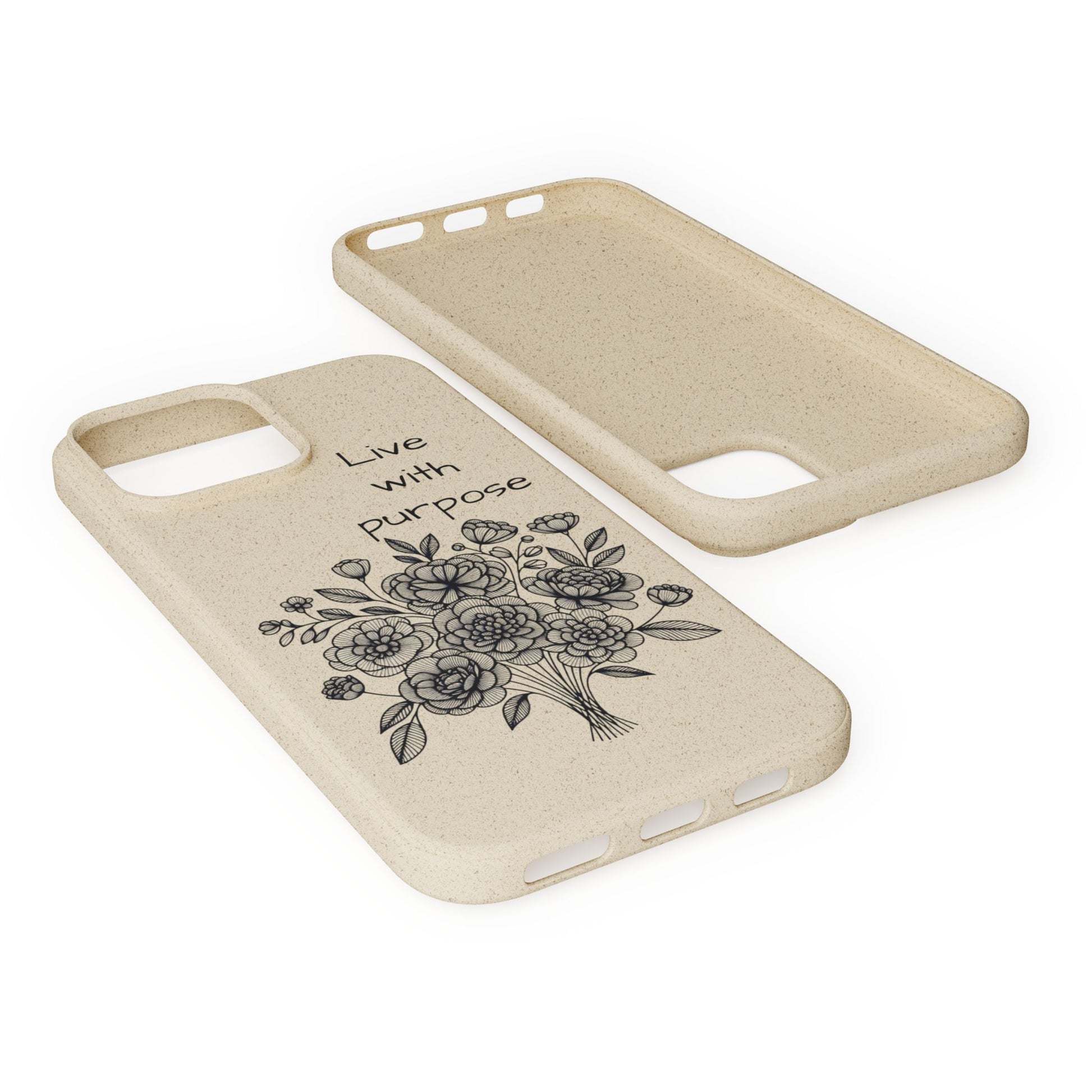 Biodegradable Phone Case | Eco-Friendly Floral Design | 'Live with Purpose' | Sustainable Gift, Nature Lover's Accessory, Green Living [...]
