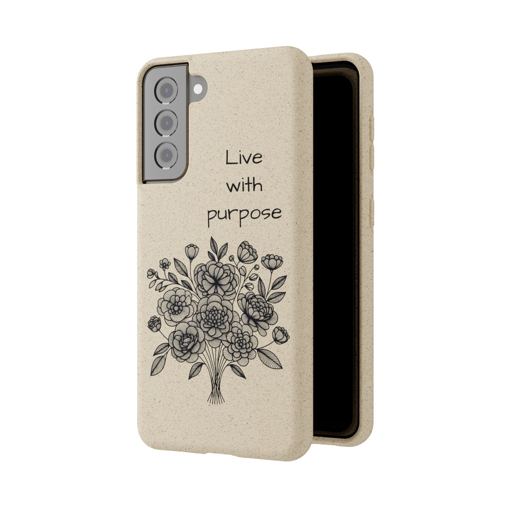 Biodegradable Phone Case | Eco-Friendly Floral Design | 'Live with Purpose' | Sustainable Gift, Nature Lover's Accessory, Green Living [...]