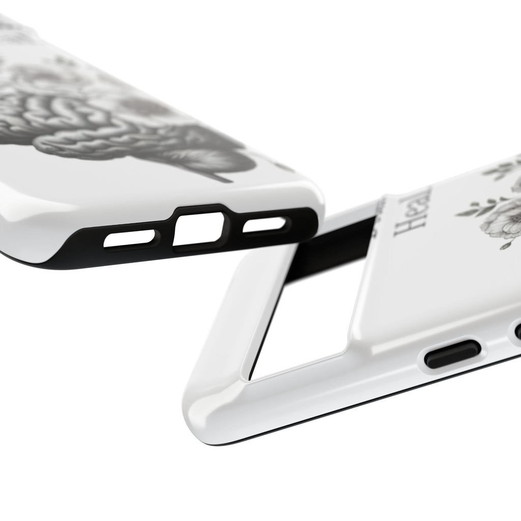 Emotional Wellness Phone Case | Feel. Deal. Heal. | Floral Brain Art | Self-Care Gift | Strong & Stylish | Unique Protection
