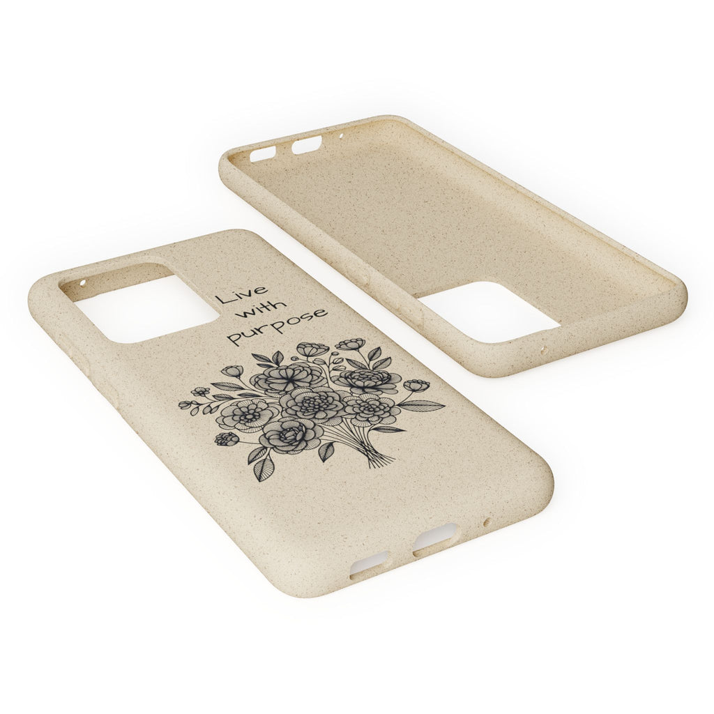 Biodegradable Phone Case | Eco-Friendly Floral Design | 'Live with Purpose' | Sustainable Gift, Nature Lover's Accessory, Green Living [...]