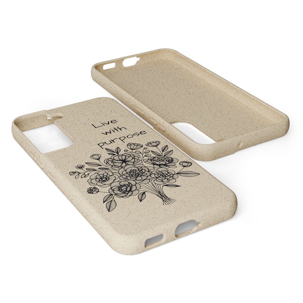 Biodegradable Phone Case | Eco-Friendly Floral Design | 'Live with Purpose' | Sustainable Gift, Nature Lover's Accessory, Green Living [...]