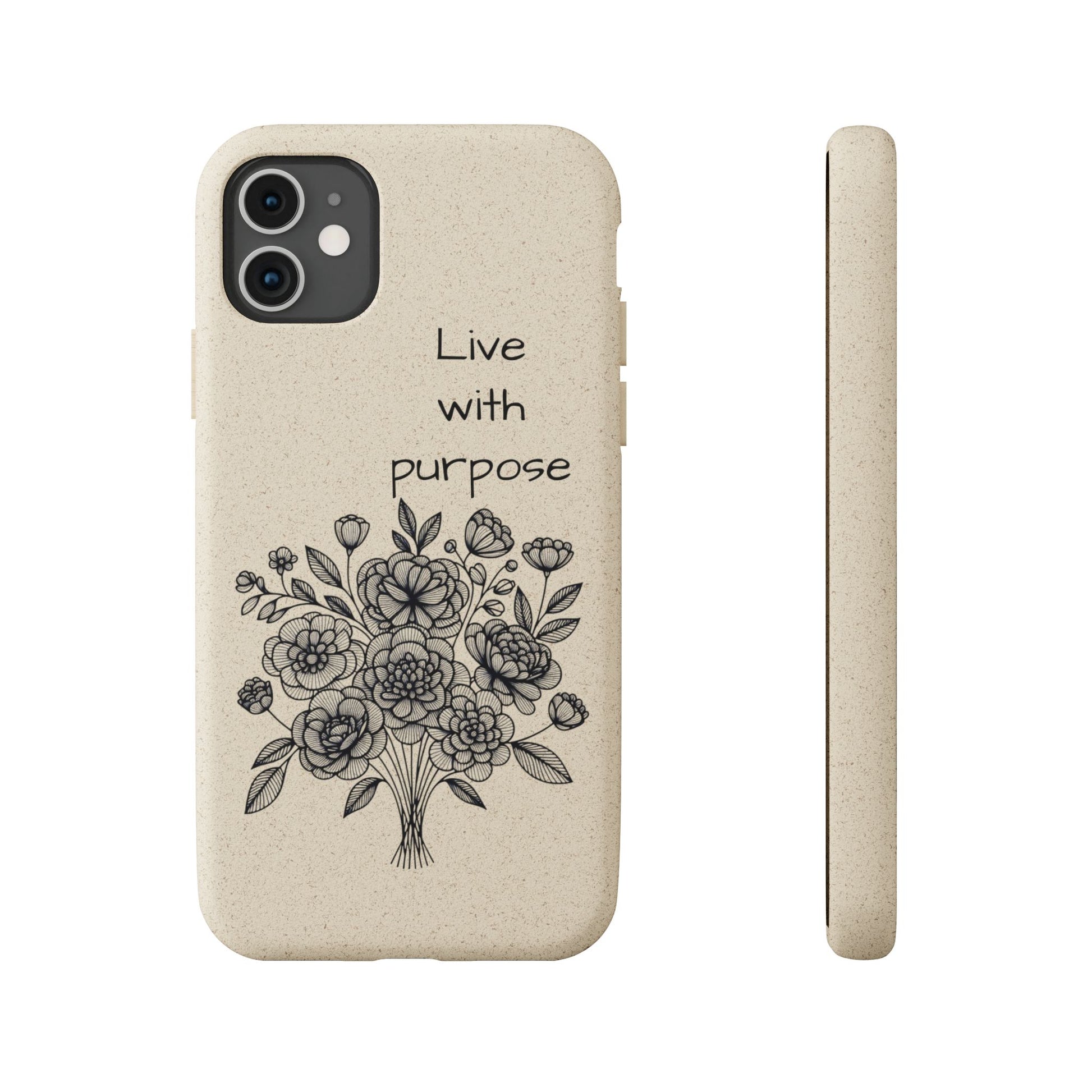 Biodegradable Phone Case | Eco-Friendly Floral Design | 'Live with Purpose' | Sustainable Gift, Nature Lover's Accessory, Green Living [...]