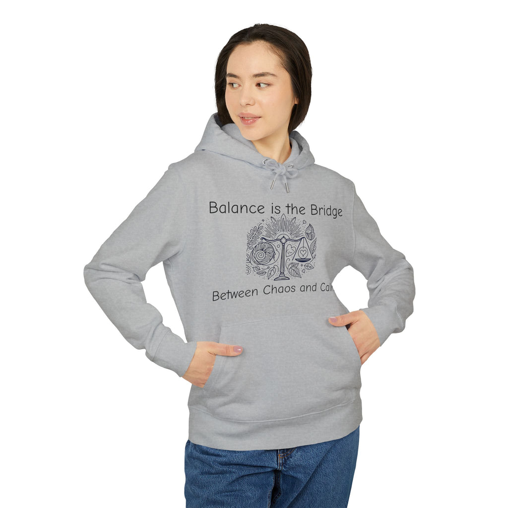 Balance is the Bridge Hoodie | Unisex Sweatshirt for Mindfulness, Self-Care, Motivation, Gift for Yoga Lovers, Cozy Casualwear