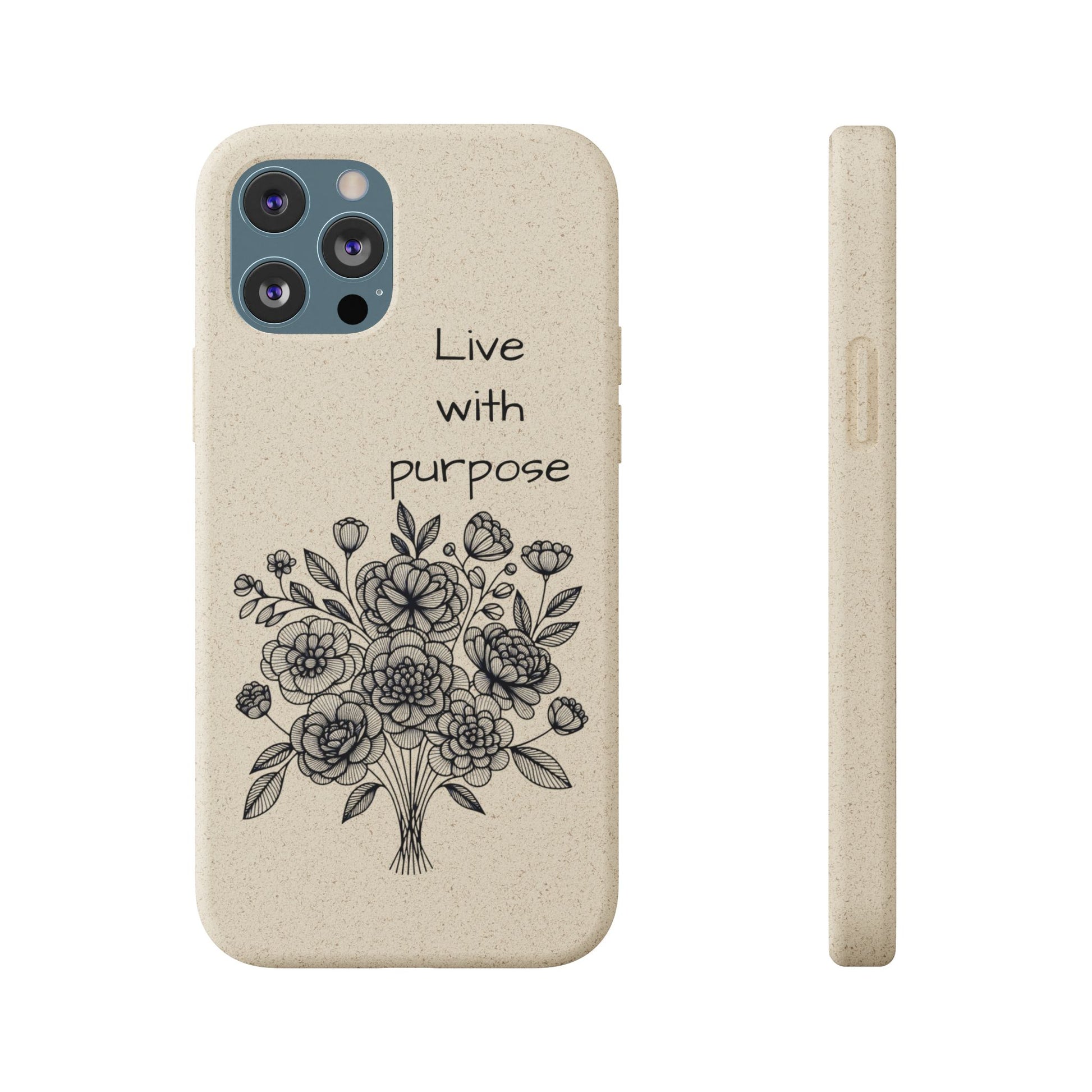 Biodegradable Phone Case | Eco-Friendly Floral Design | 'Live with Purpose' | Sustainable Gift, Nature Lover's Accessory, Green Living [...]