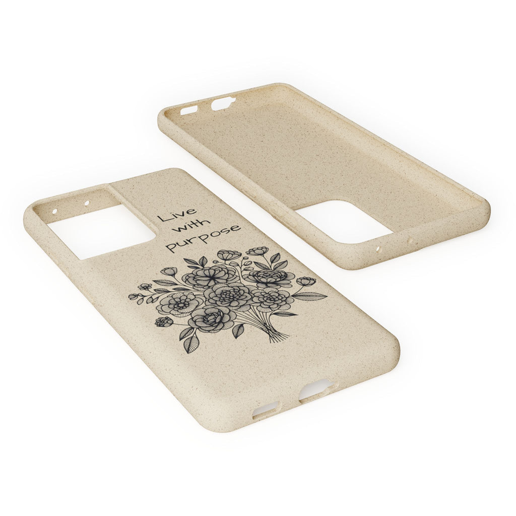 Biodegradable Phone Case | Eco-Friendly Floral Design | 'Live with Purpose' | Sustainable Gift, Nature Lover's Accessory, Green Living [...]