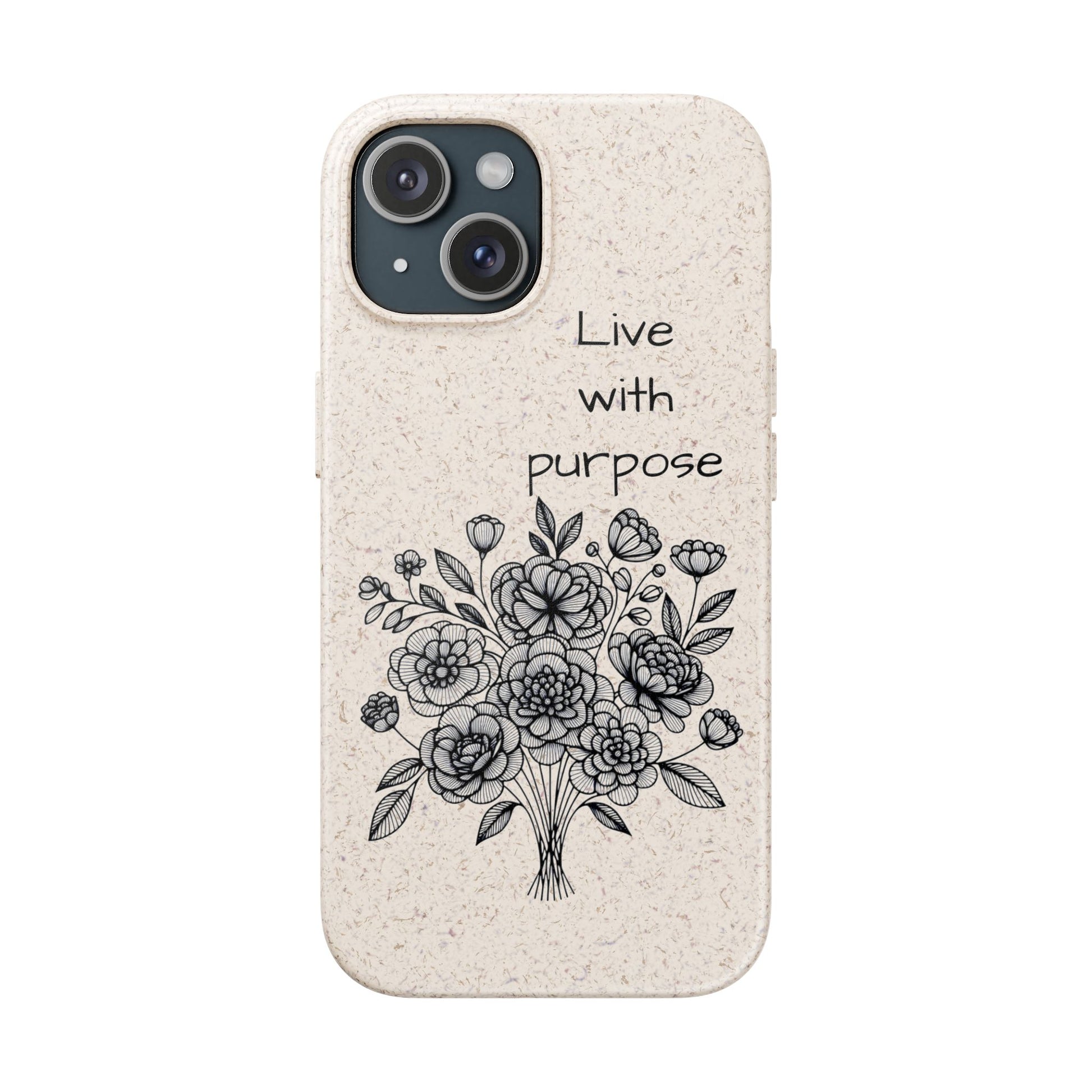 Biodegradable Phone Case | Eco-Friendly Floral Design | 'Live with Purpose' | Sustainable Gift, Nature Lover's Accessory, Green Living [...]