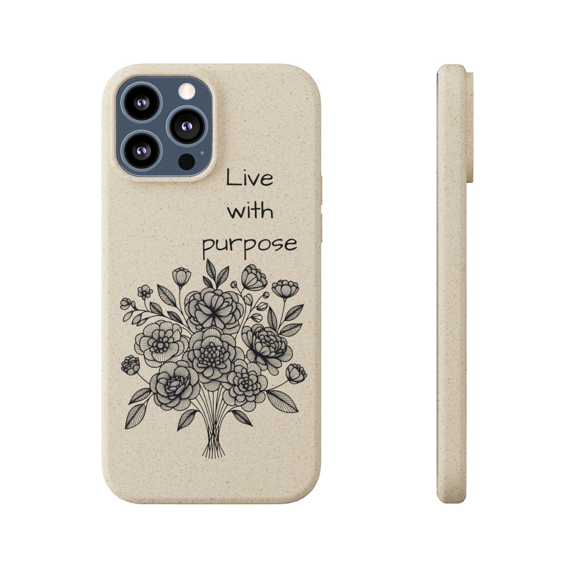 Biodegradable Phone Case | Eco-Friendly Floral Design | 'Live with Purpose' | Sustainable Gift, Nature Lover's Accessory, Green Living [...]