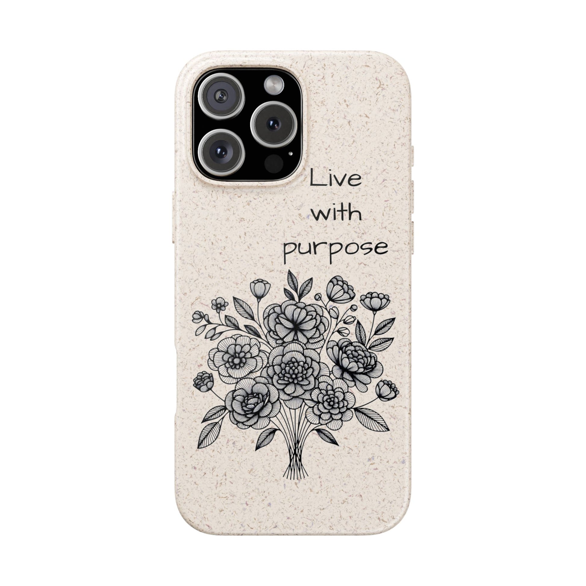Biodegradable Phone Case | Eco-Friendly Floral Design | 'Live with Purpose' | Sustainable Gift, Nature Lover's Accessory, Green Living [...]