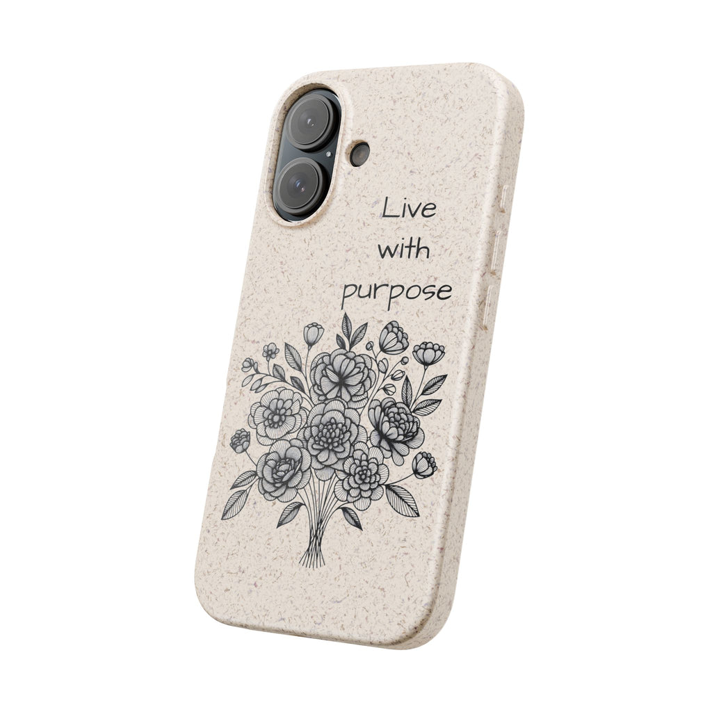 Biodegradable Phone Case | Eco-Friendly Floral Design | 'Live with Purpose' | Sustainable Gift, Nature Lover's Accessory, Green Living [...]