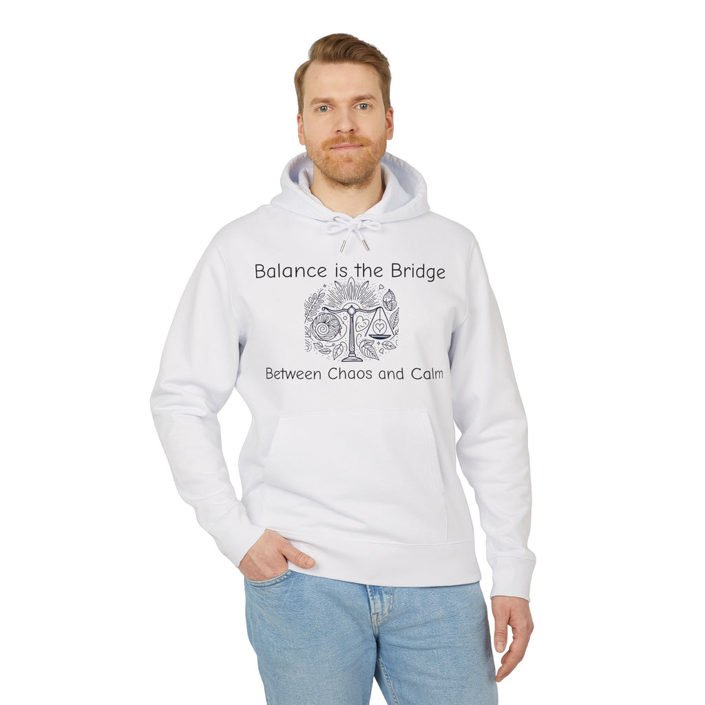 Balance is the Bridge Hoodie | Unisex Sweatshirt for Mindfulness, Self-Care, Motivation, Gift for Yoga Lovers, Cozy Casualwear