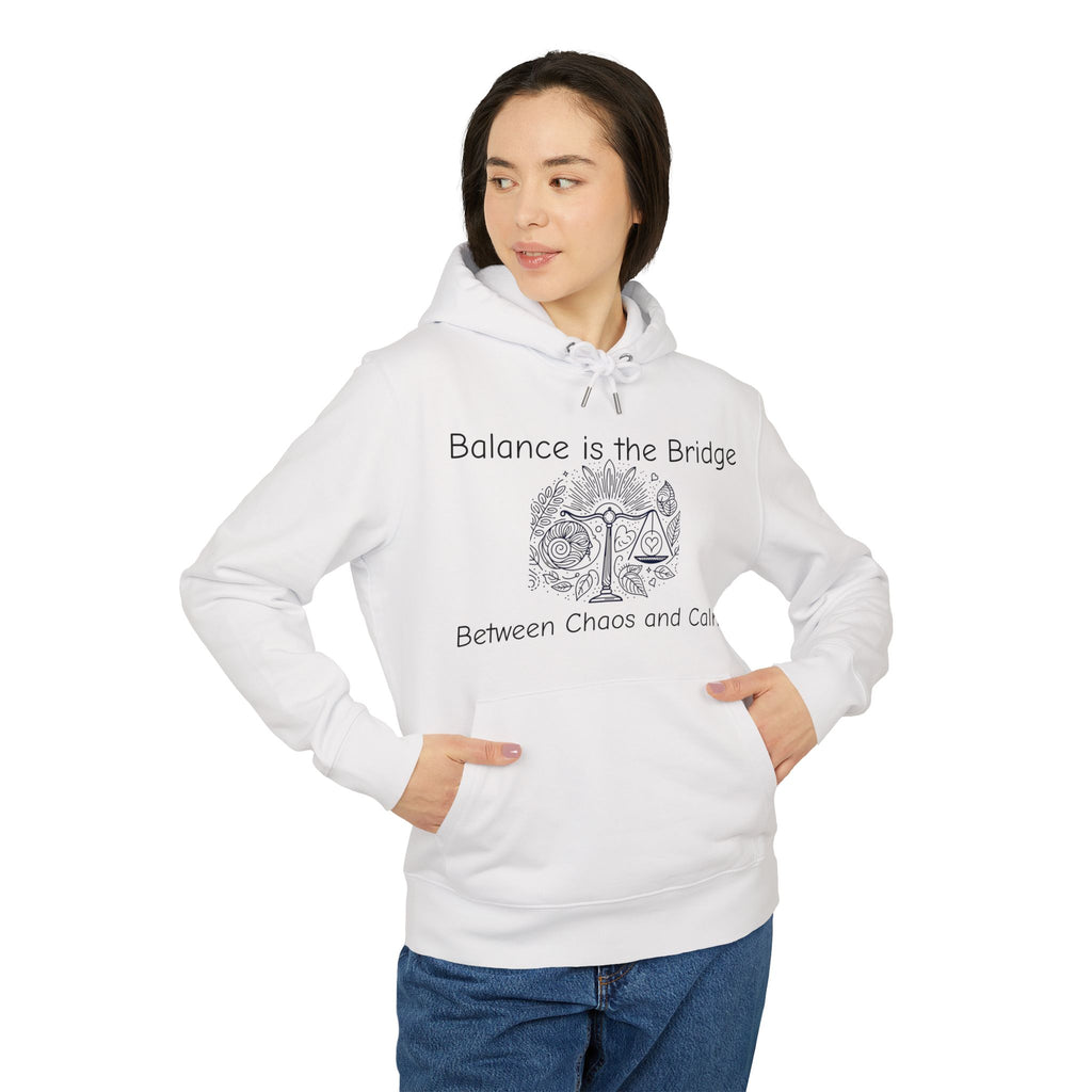 Balance is the Bridge Hoodie | Unisex Sweatshirt for Mindfulness, Self-Care, Motivation, Gift for Yoga Lovers, Cozy Casualwear