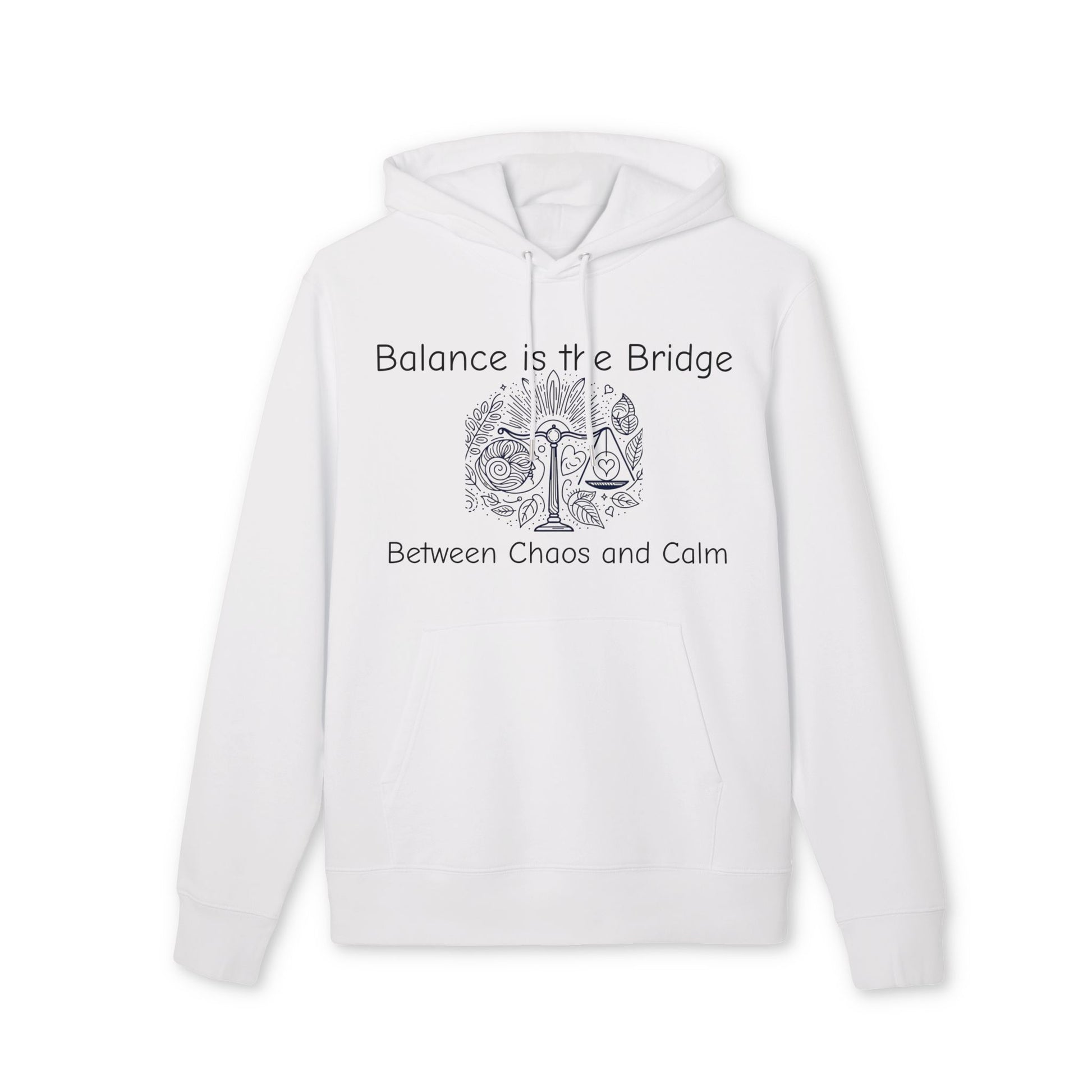 Balance is the Bridge Hoodie | Unisex Sweatshirt for Mindfulness, Self-Care, Motivation, Gift for Yoga Lovers, Cozy Casualwear