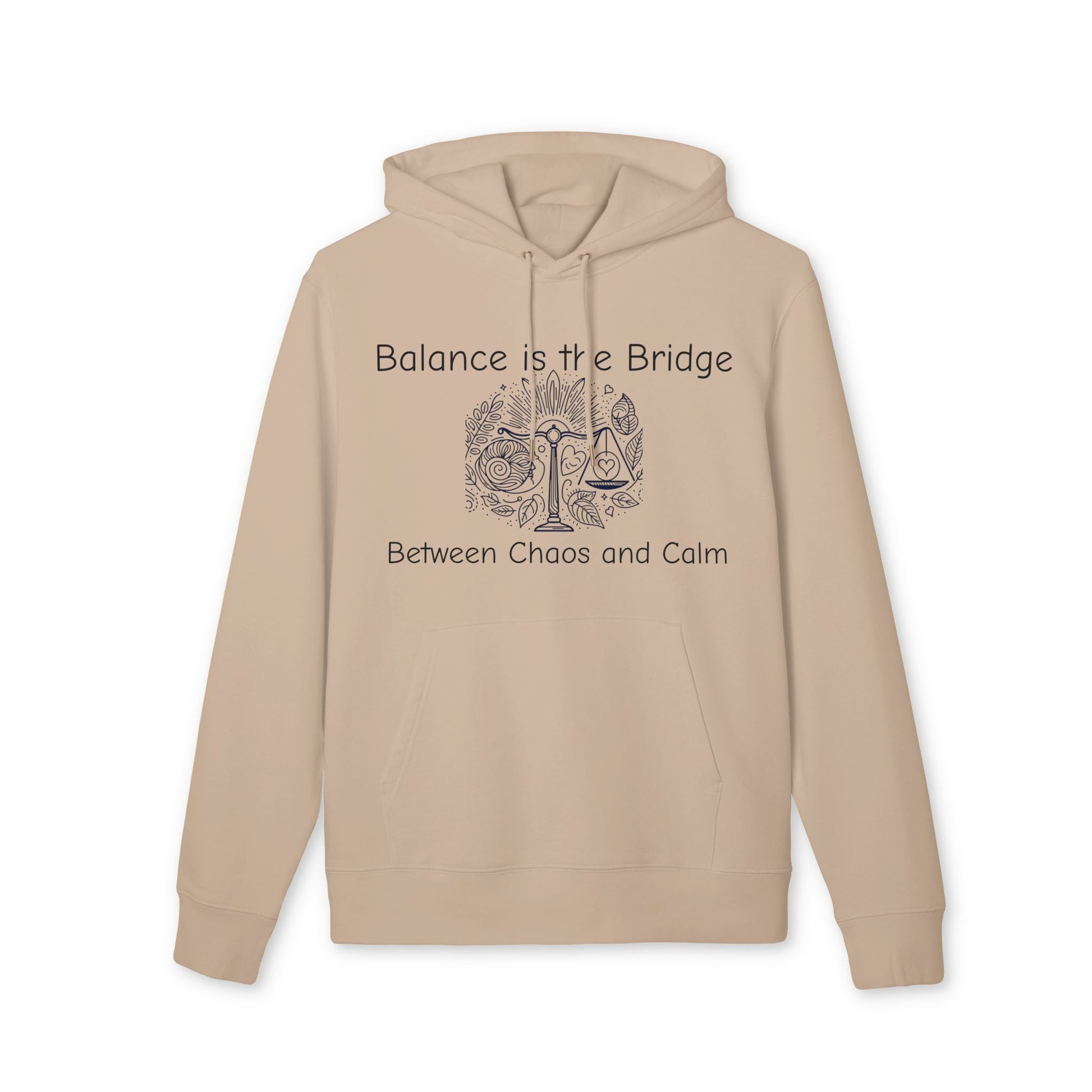 Balance is the Bridge Hoodie | Unisex Sweatshirt for Mindfulness, Self-Care, Motivation, Gift for Yoga Lovers, Cozy Casualwear