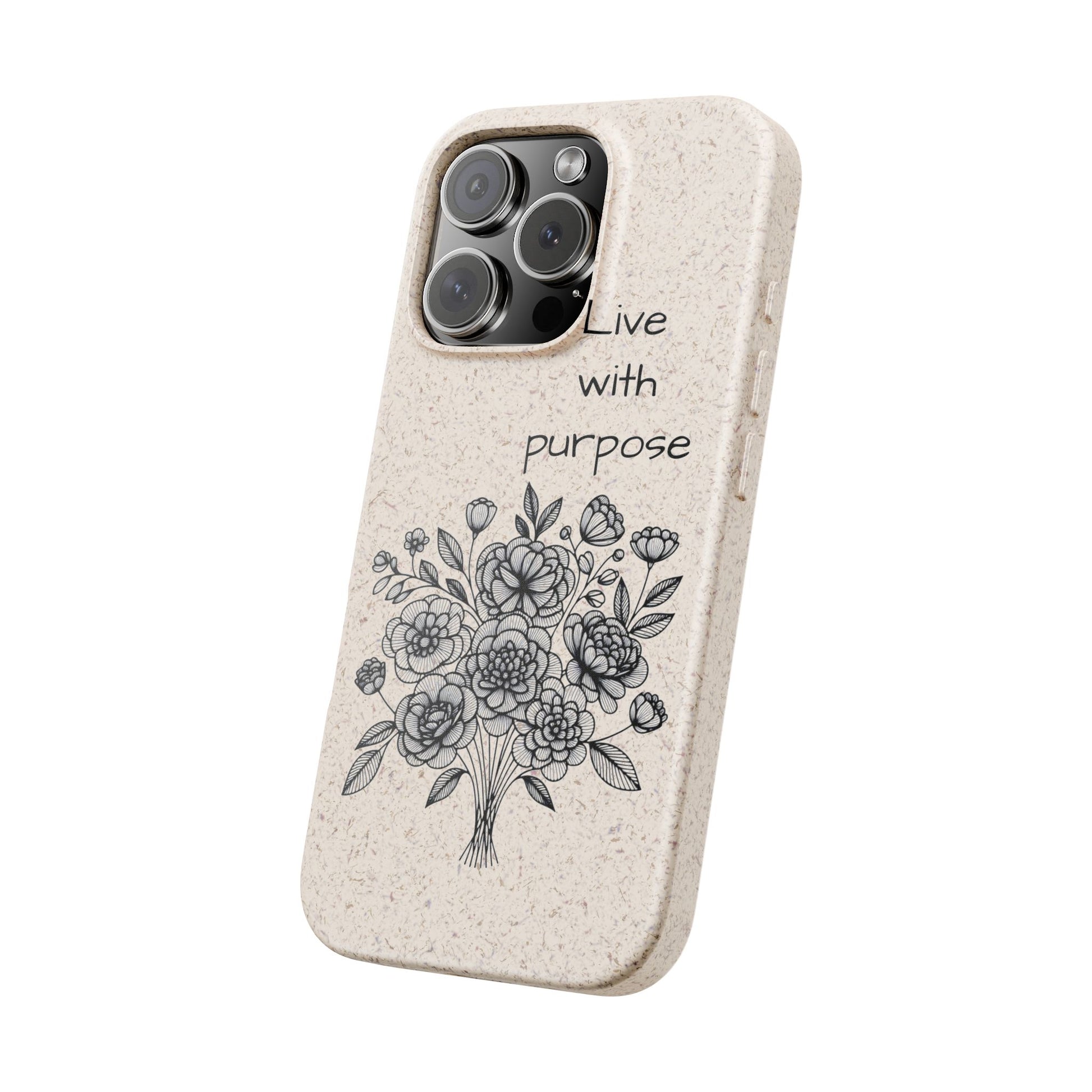 Biodegradable Phone Case | Eco-Friendly Floral Design | 'Live with Purpose' | Sustainable Gift, Nature Lover's Accessory, Green Living [...]