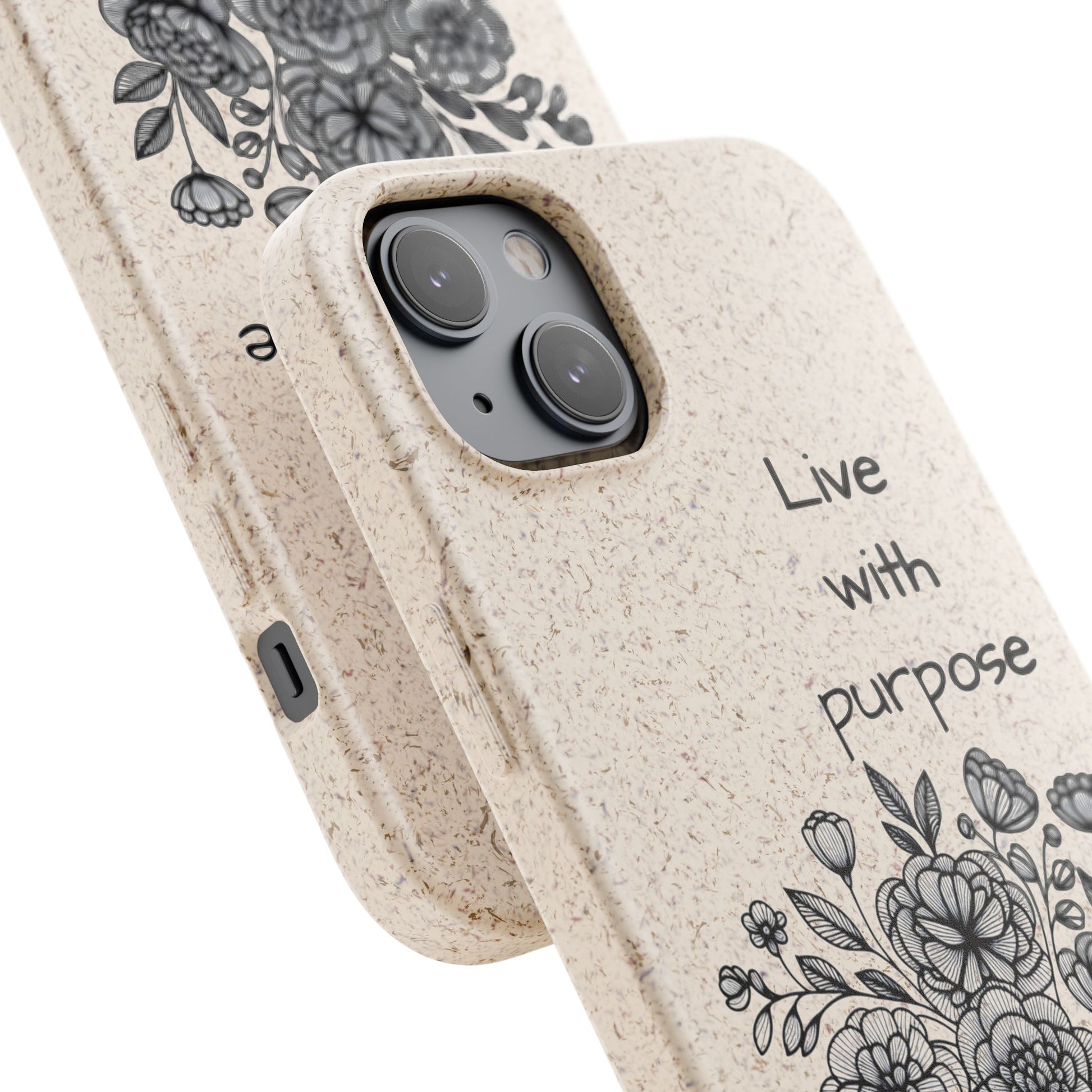 Biodegradable Phone Case | Eco-Friendly Floral Design | 'Live with Purpose' | Sustainable Gift, Nature Lover's Accessory, Green Living [...]