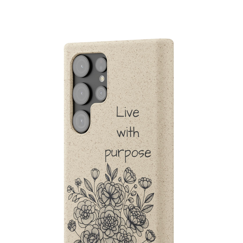 Biodegradable Phone Case | Eco-Friendly Floral Design | 'Live with Purpose' | Sustainable Gift, Nature Lover's Accessory, Green Living [...]