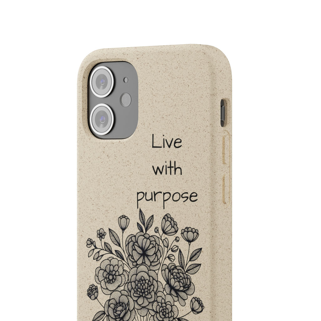 Biodegradable Phone Case | Eco-Friendly Floral Design | 'Live with Purpose' | Sustainable Gift, Nature Lover's Accessory, Green Living [...]