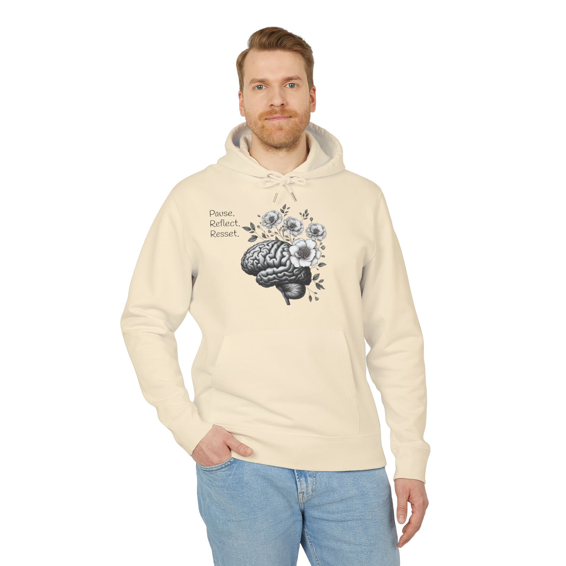 Inspirational Unisex Hoodie for Mindfulness, Relaxation Reminder, Cozy Gift for Friends, Motivation Apparel, Perfect for Self-Care Days