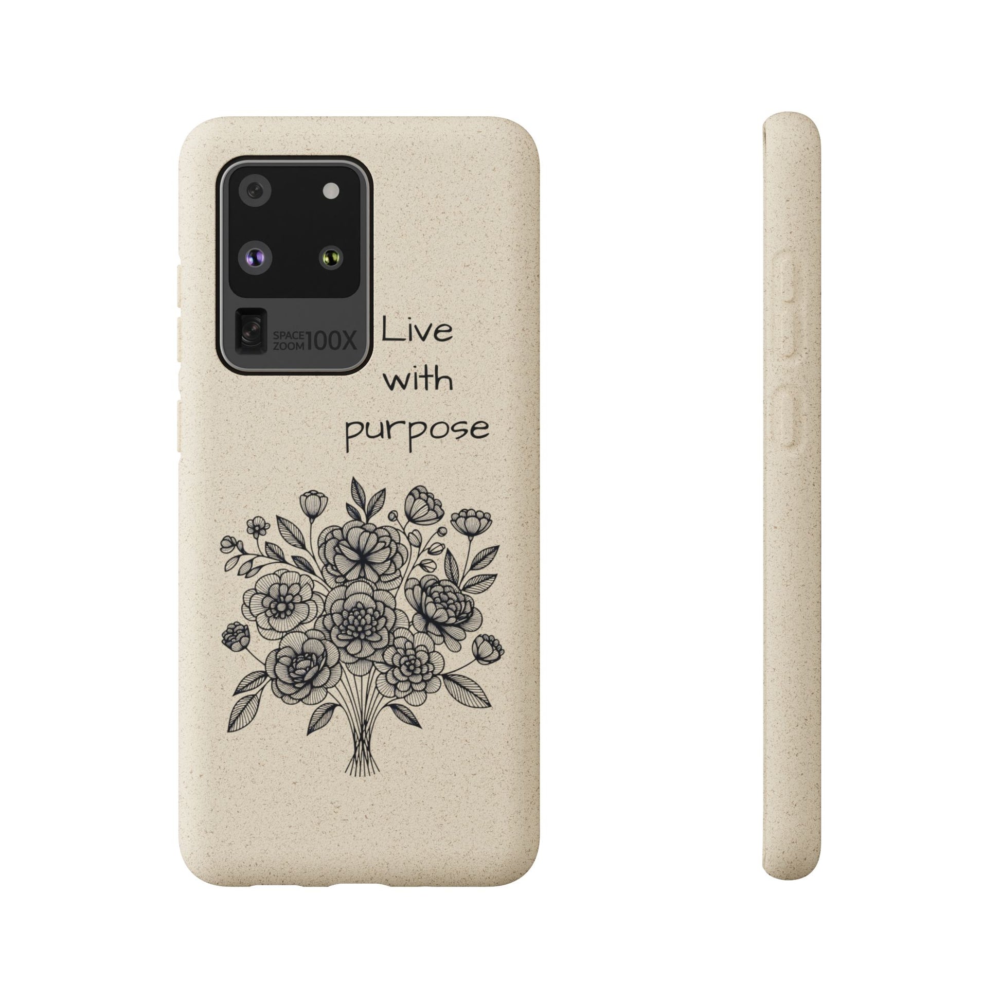Biodegradable Phone Case | Eco-Friendly Floral Design | 'Live with Purpose' | Sustainable Gift, Nature Lover's Accessory, Green Living [...]
