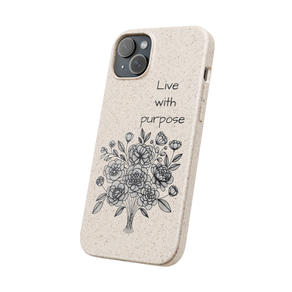 Biodegradable Phone Case | Eco-Friendly Floral Design | 'Live with Purpose' | Sustainable Gift, Nature Lover's Accessory, Green Living [...]