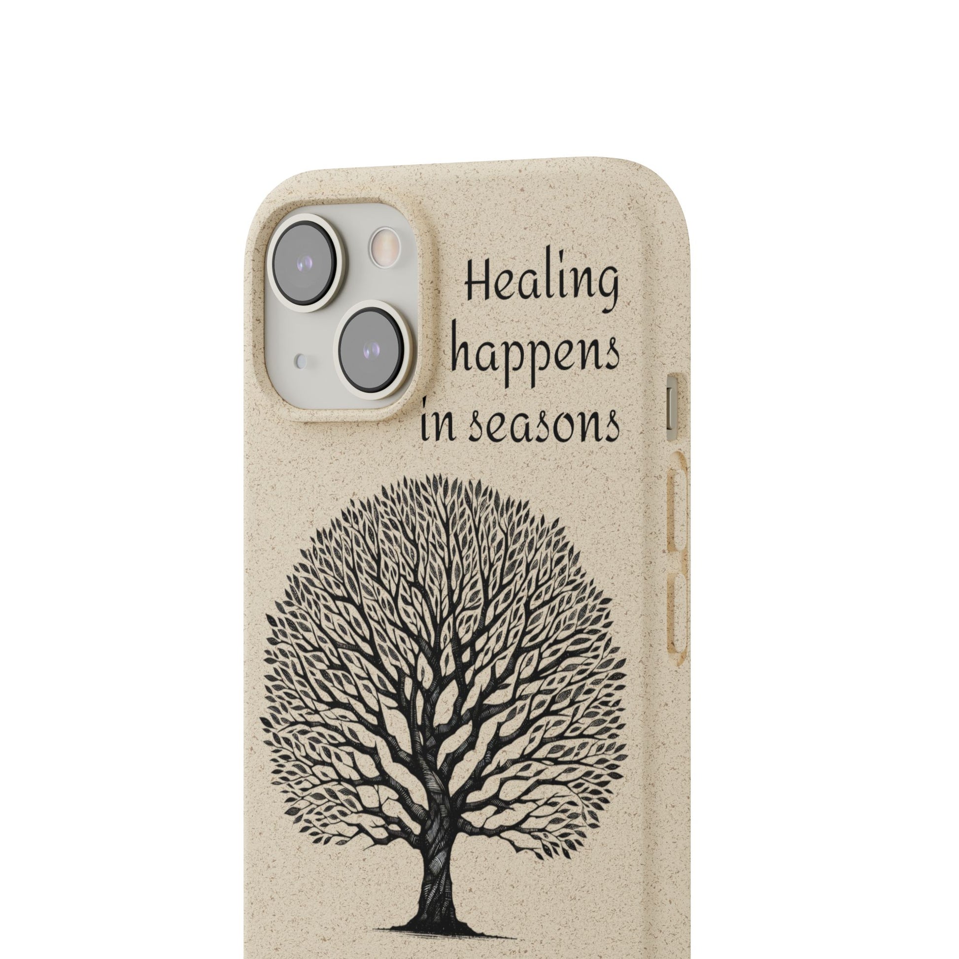 Eco-Friendly Phone Case - Healing Happens in Seasons - Nature Lovers Gift, Biodegradable Mobile Cover, Eco Case, Tree Design, [...]