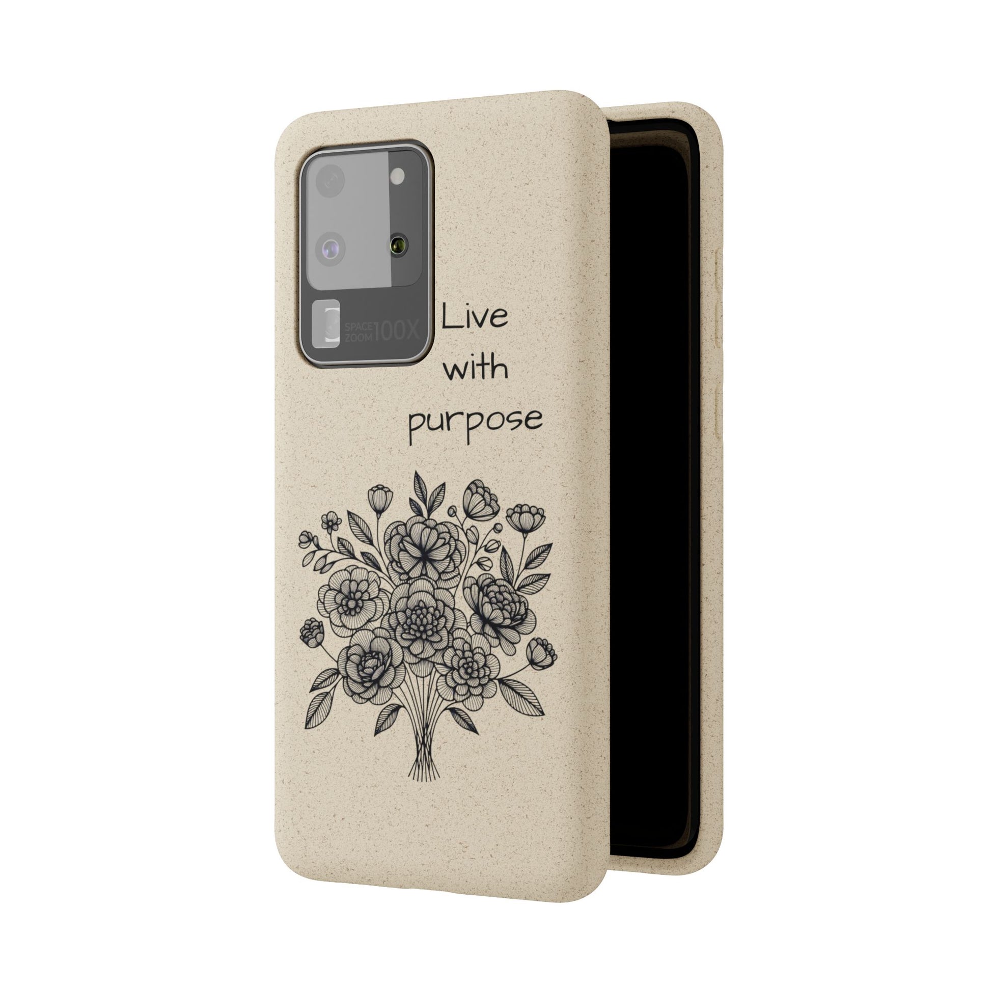 Biodegradable Phone Case | Eco-Friendly Floral Design | 'Live with Purpose' | Sustainable Gift, Nature Lover's Accessory, Green Living [...]