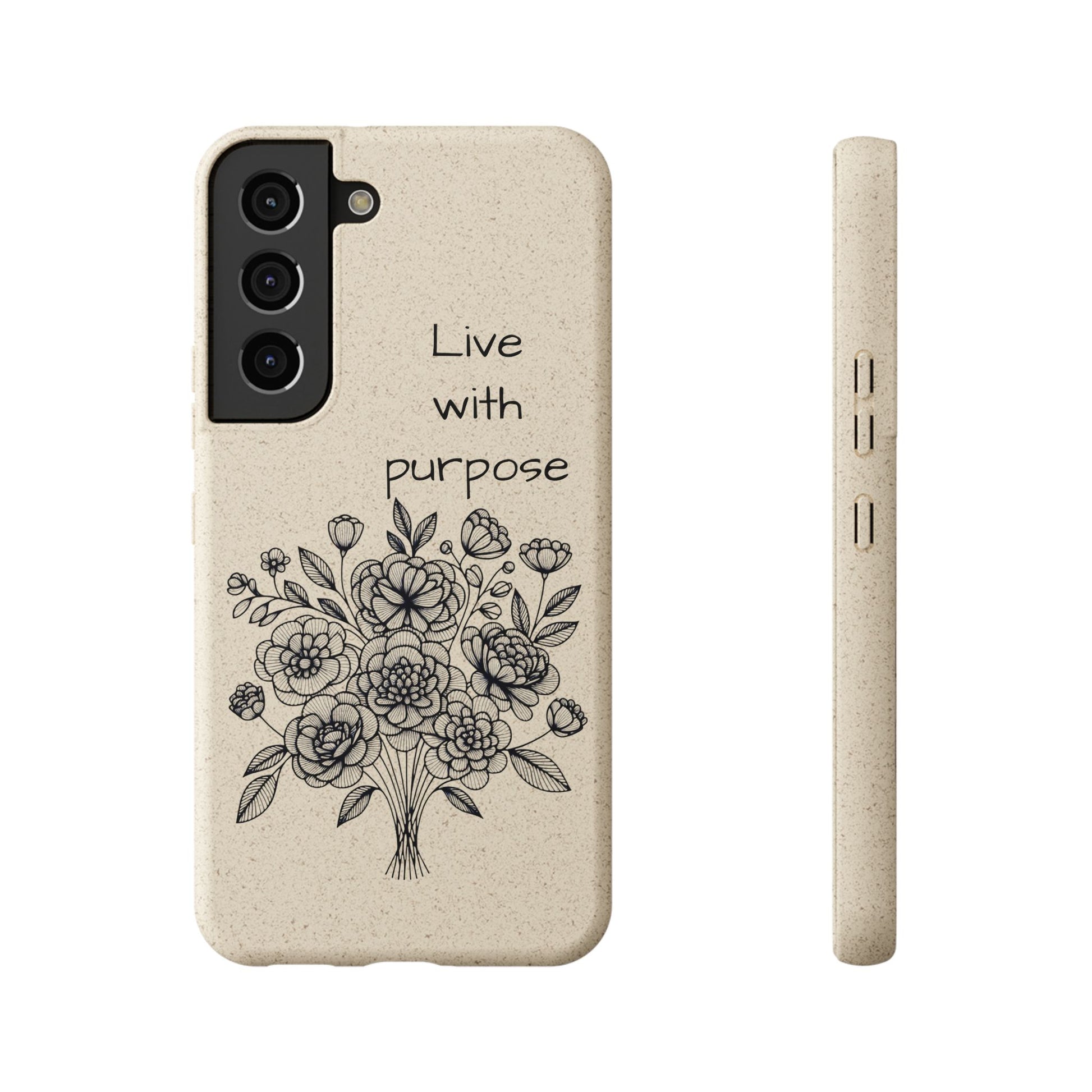 Biodegradable Phone Case | Eco-Friendly Floral Design | 'Live with Purpose' | Sustainable Gift, Nature Lover's Accessory, Green Living [...]