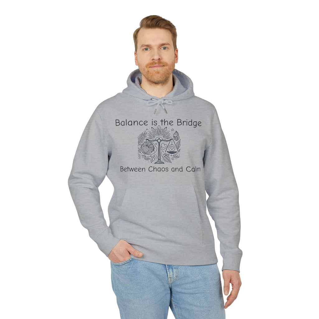 Balance is the Bridge Hoodie | Unisex Sweatshirt for Mindfulness, Self-Care, Motivation, Gift for Yoga Lovers, Cozy Casualwear