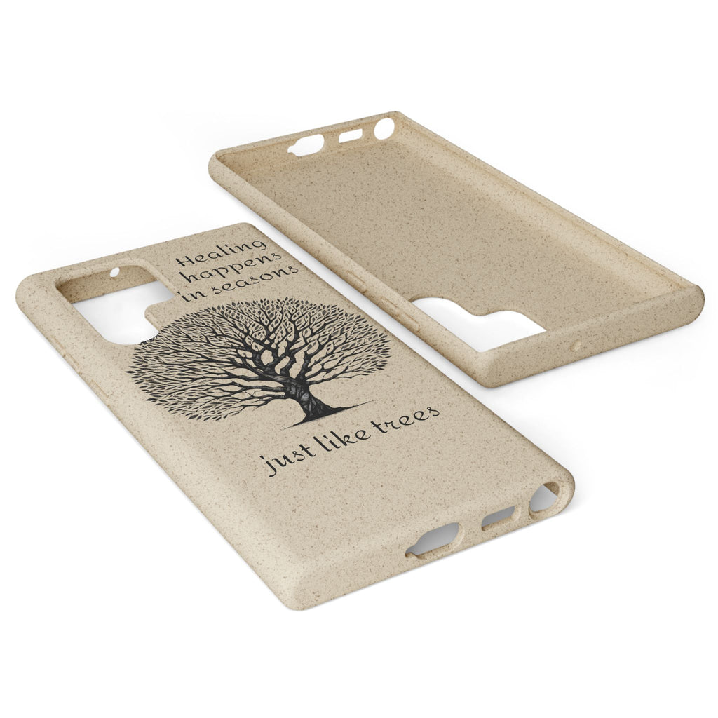 Eco-Friendly Phone Case - Healing Happens in Seasons - Nature Lovers Gift, Biodegradable Mobile Cover, Eco Case, Tree Design, [...]
