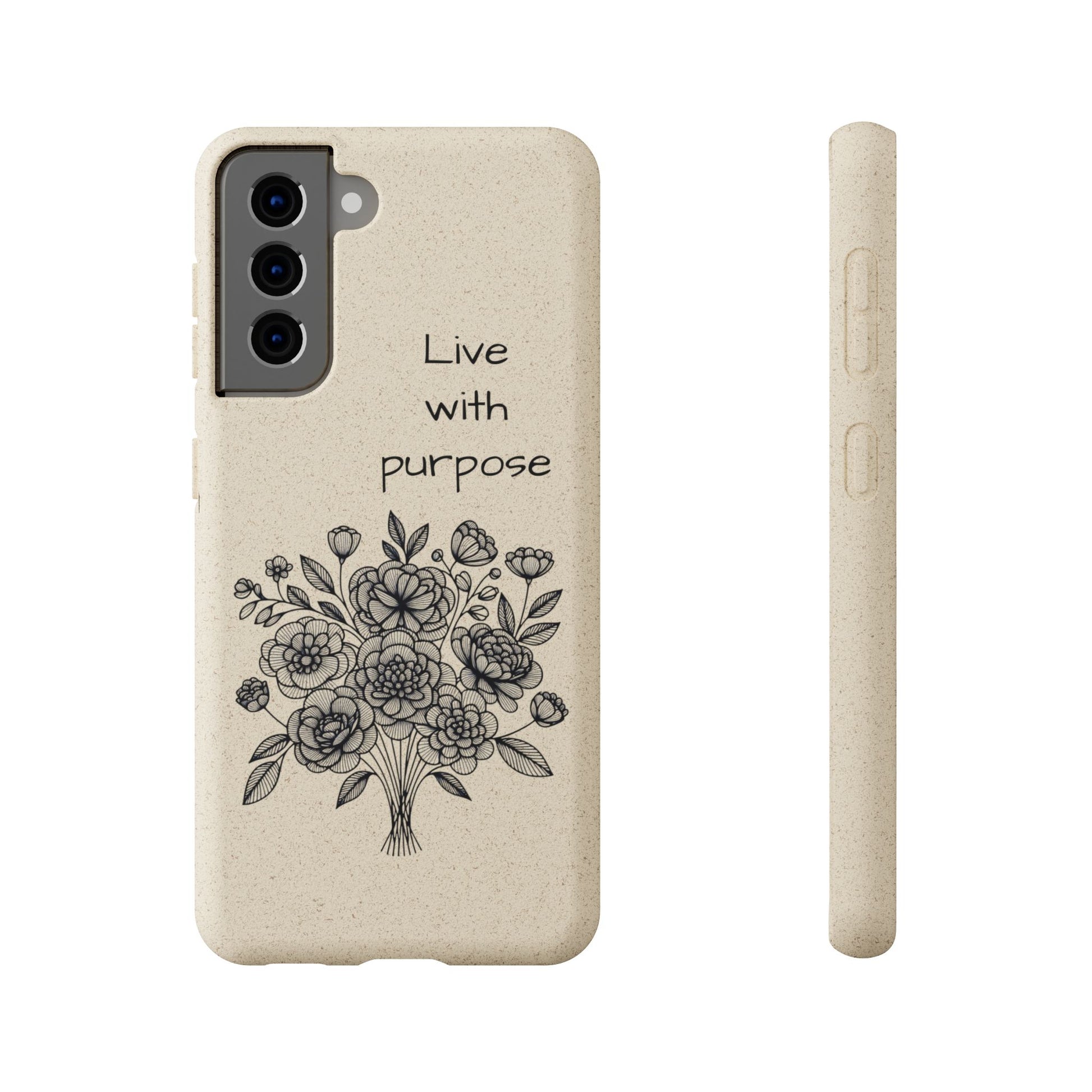 Biodegradable Phone Case | Eco-Friendly Floral Design | 'Live with Purpose' | Sustainable Gift, Nature Lover's Accessory, Green Living [...]